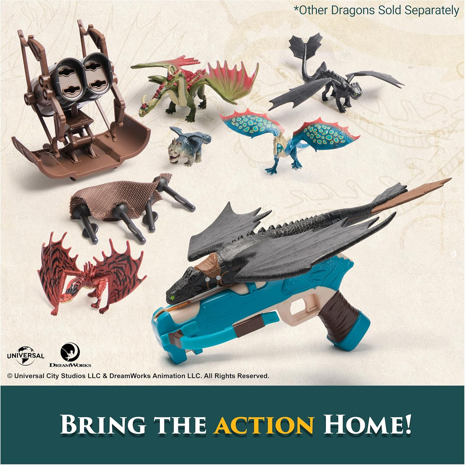 Dreamworks Dragons How to Train Your Dragon, 5-Pack Dragon Catcher Set with Hiccup&rsquo;S Mangler Net Launcher, Kids Toys for Boys & Girls Ages 4 and Up image number 4