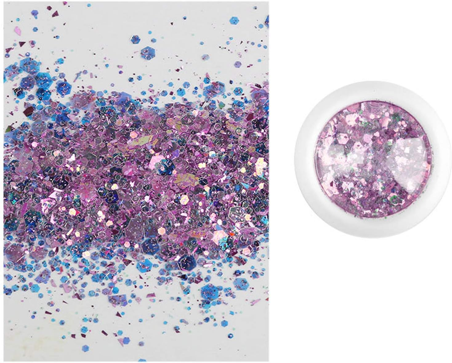 2 Pcs Nails Art Glitter Powder Brilliant Acrylic Nail Decoration Tool Make up Beauty Accessories image number 5