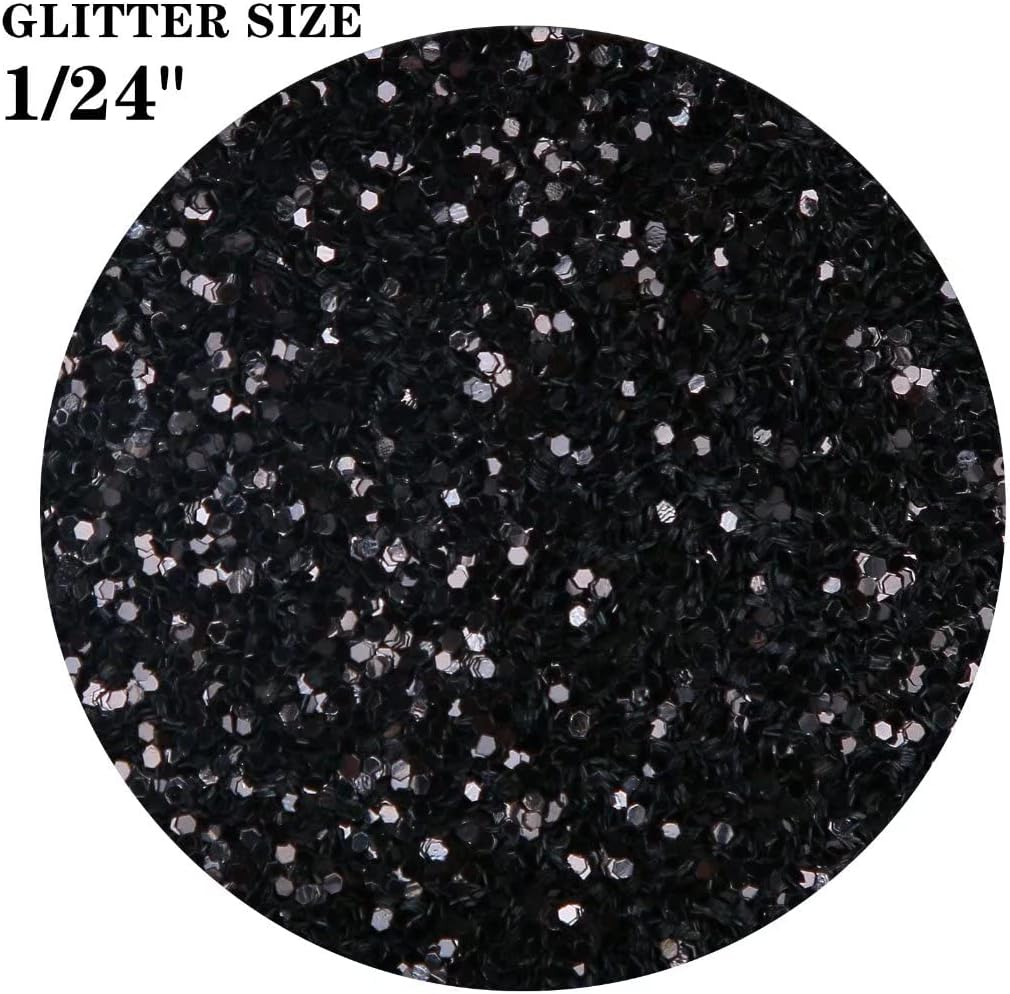 TORC Black Chunky Glitter 1 Pound 16 OZ Glitter for Resin Crafts Tumblers Cosmetic Makeup Nail Art Festival Decoration image number 6
