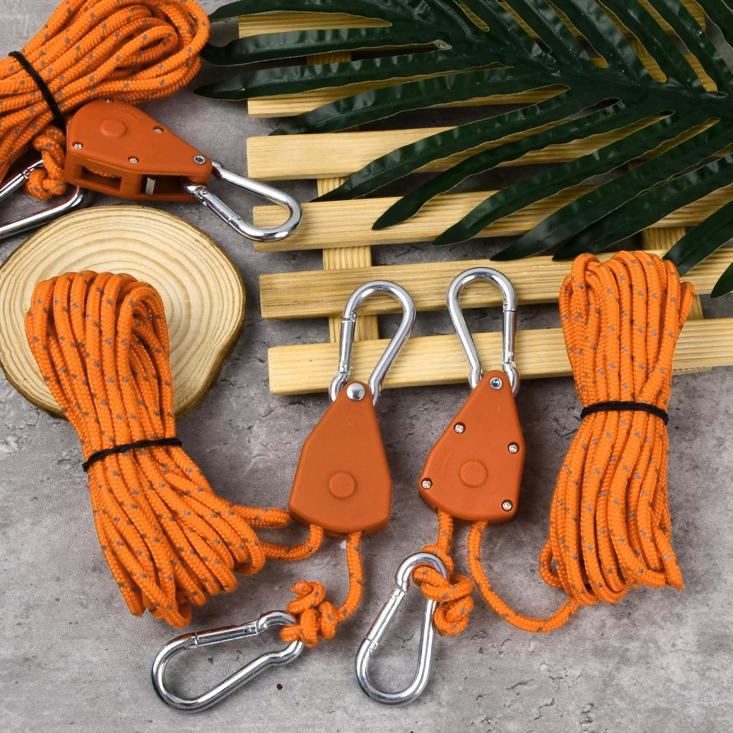 4Pcs Reflective Tent Guy Ropes, 6Mm Tent Camping Cord with Pulley, Heavy Duty Guide Rope with Aluminum Adjuster, Tent Guy Ropes Lines for Awning Outdoor Camping Gazebo Hiking Picnics image number 1