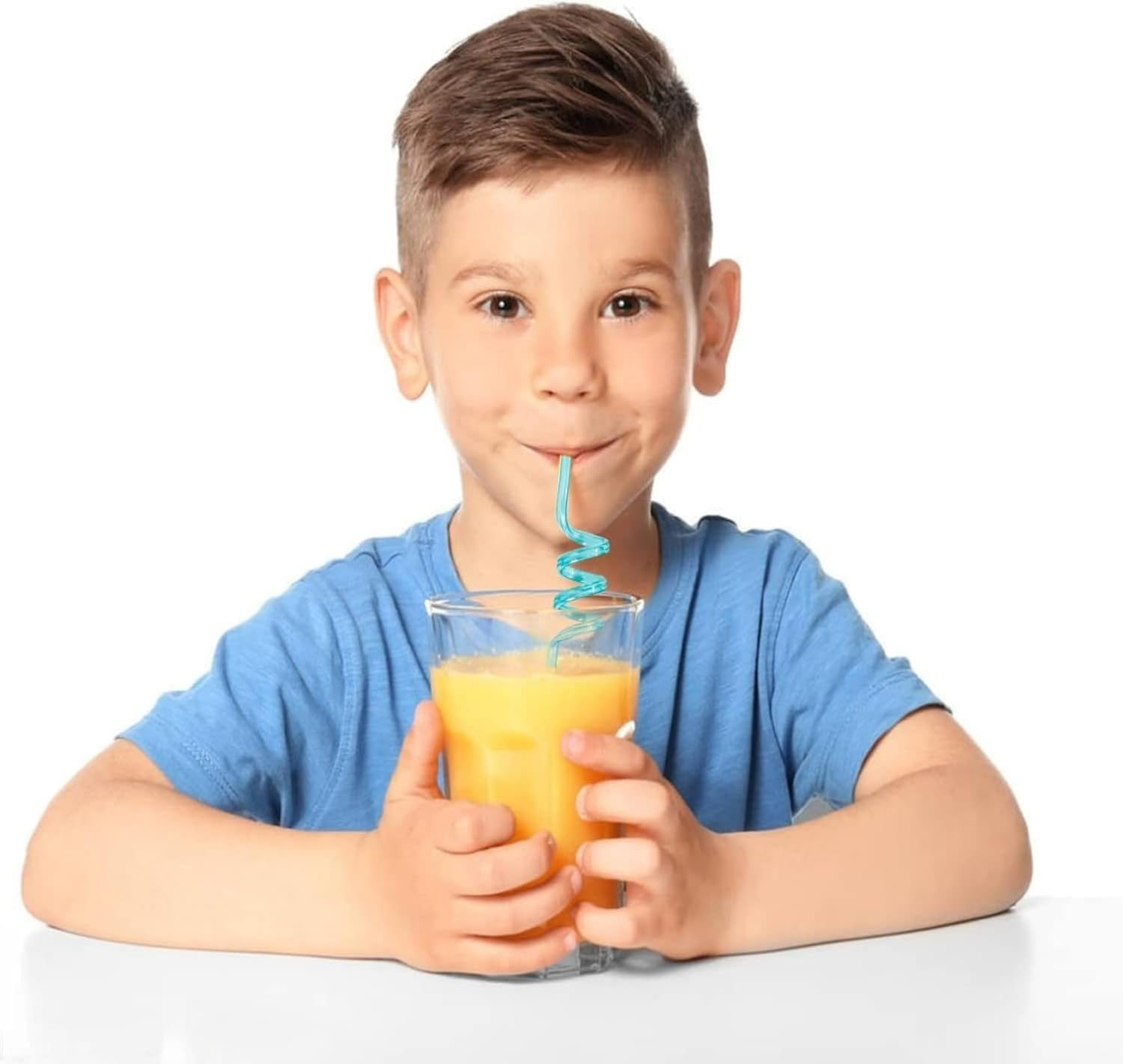 Add 10 Pieces Curly Straws Silly Plastic Reusable Straws for Kids' Parties, Home Bar, Weddings, Birthdays, Family Reunions image number 3