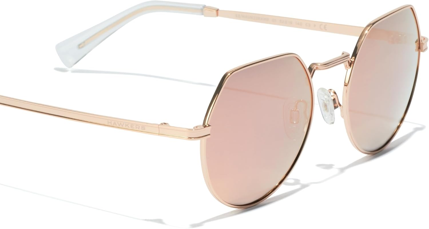 HAWKERS Sunglasses Women - Protection UV400 - AURA Model - Geometric and Rounded Sunglasses - Black image number 3