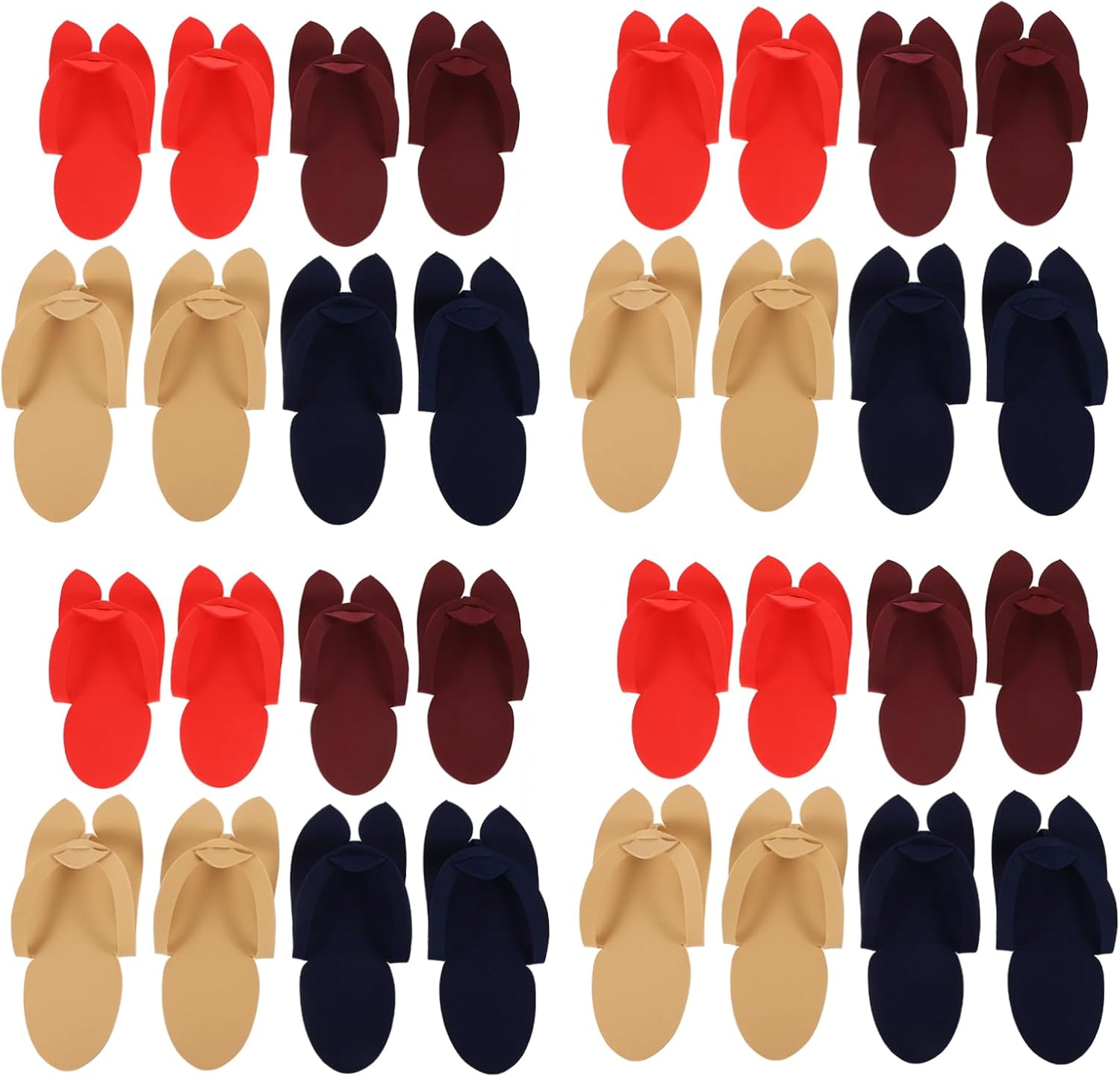 SHERCHPRY 48 Pairs Disposable EVA Pedicure Slippers Design for Spa and Salon Use Women Guest Slippers Soft Supple Material Convenient for Home and Travel