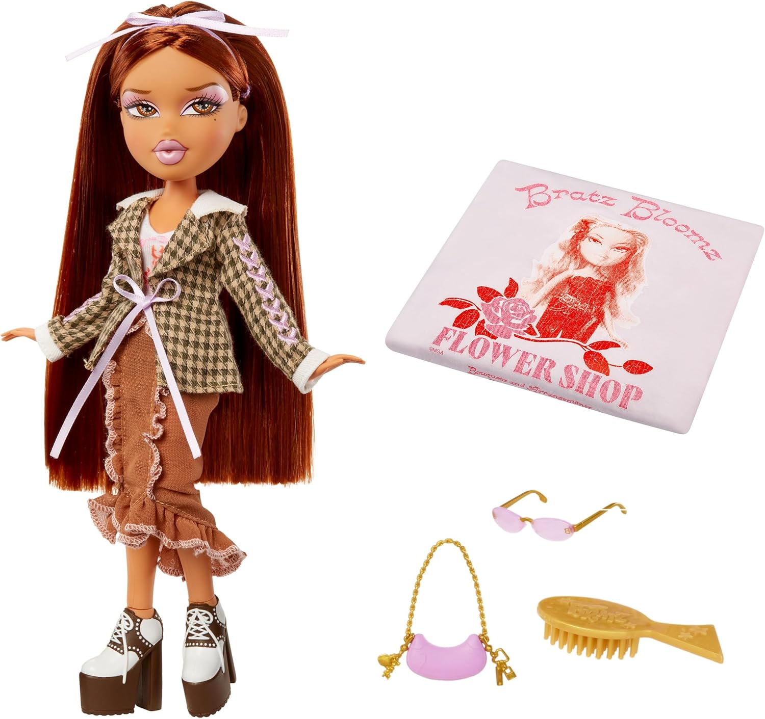 Bratz Stylin' Yasmin - Fashion Doll with Customisable T-Shirt for You, Comes with Accessories, Cute Toys for Girls image number 4