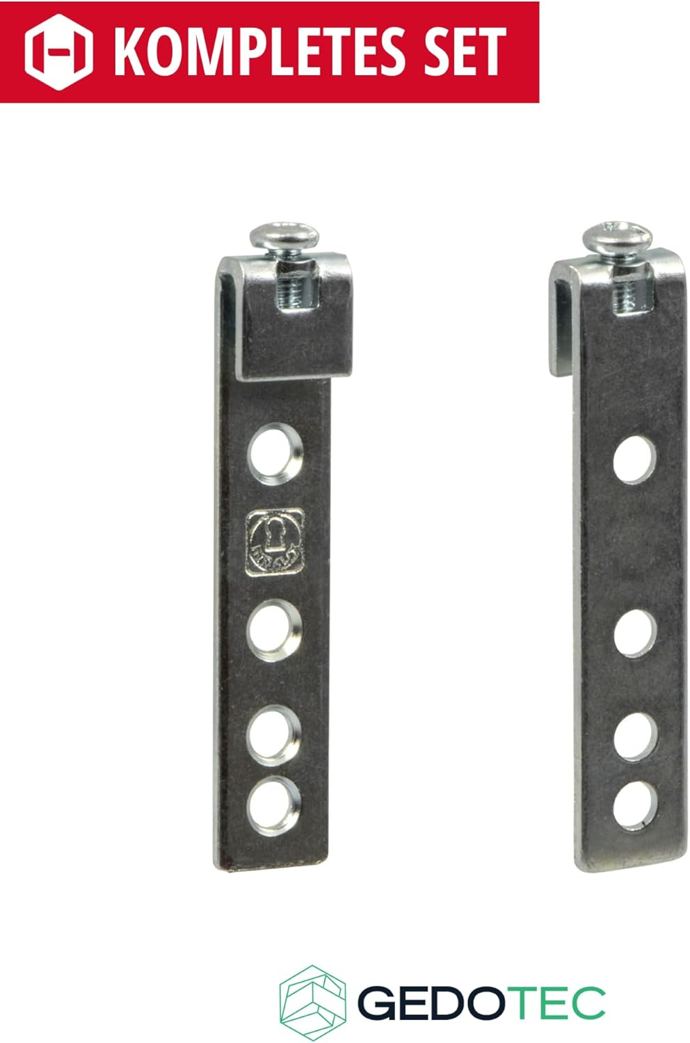 Gedotec Cabinet Hanger Galvanised Steel H10323 | Pack of 6 Cabinet Holders for Screwing | Furniture Hanger Rustproof | Hanging Rail Metal | Cabinet Support Stable | Cabinet Support Visible | Heavy Duty image number 2