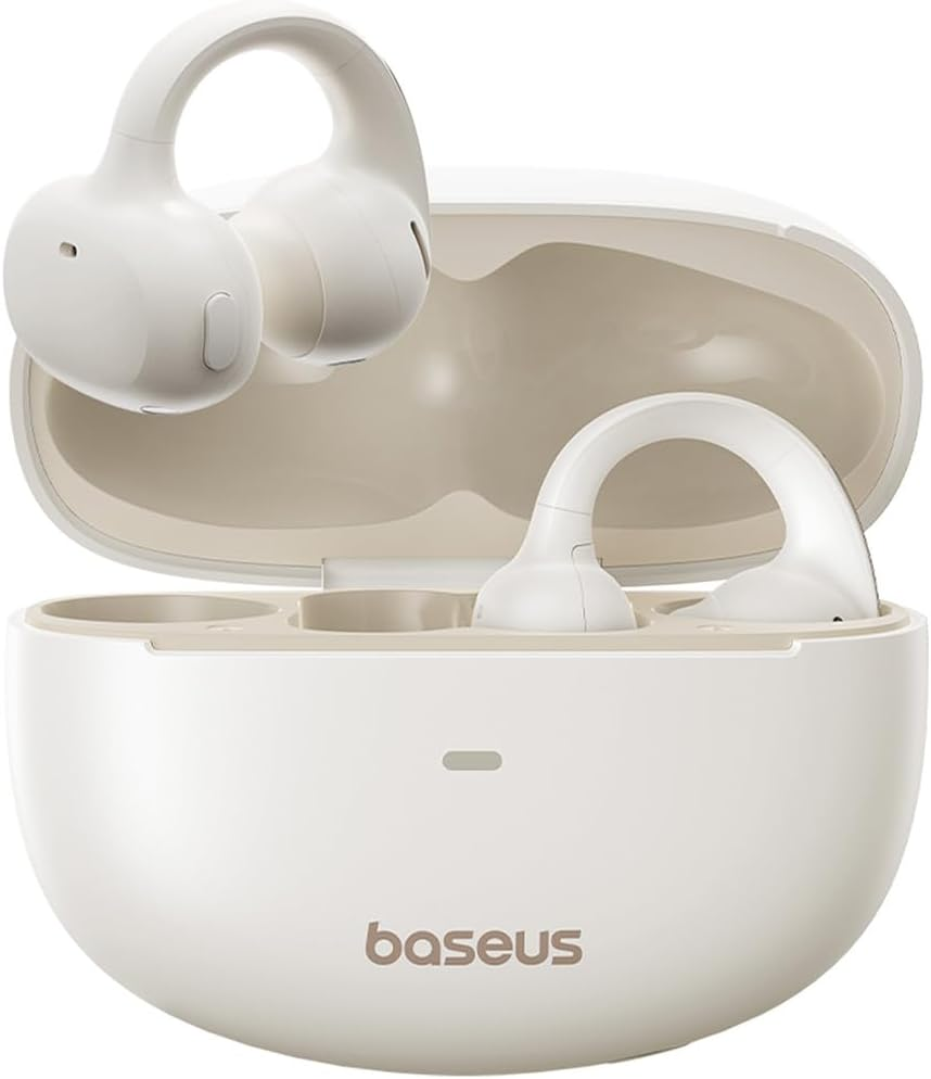 Baseus Bowie MC1 Open Ear Clip-On Earbuds, Adaptive Comfort with Anti-Drop Design, Impactful Sound with Adaptive Bass Boost, Adaptive Noise Cancelling Calls, IP57 Waterproof, 40H Playtime - Bc1 Cosmic Black image number 5