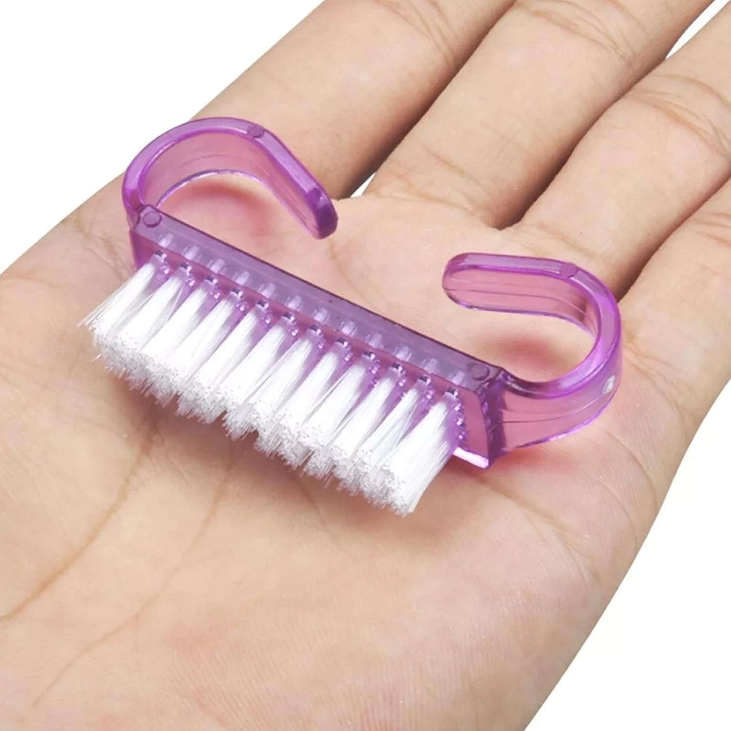 24 Pcs Nail Cleaning Brush with Handle Grip, Fingernail Scrub Cleaning Brushes Manicure Dust Brush Pedicure Scrubbing Tool for Toes and Nails, Home Garden Use image number 6