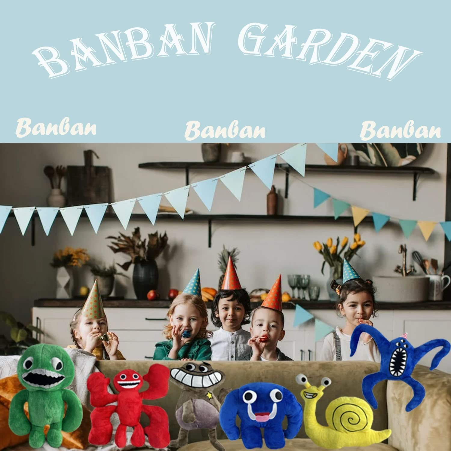 Easter Basket Stuffers: 6PCS Garden of Banban Plush,10 Inches Jumbo Josh Plushies Toys,Soft Monster Horror Stuffed Figure Doll for Fans Gift,Soft Stuffed Animal Figure Doll for Adult and Kids image number 3