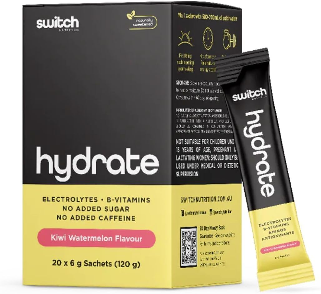 Switch Nutrition Hydrate 20 Sachets Kiwi Watermelon