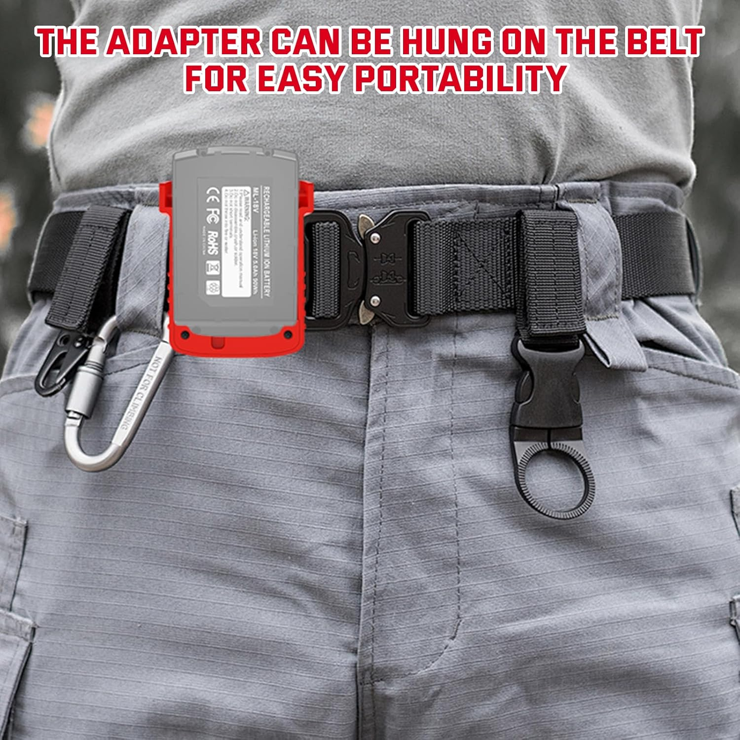 2 Packs USB Charger for Milwaukee 18V M18 Battery, Power Connector with USB and Type-C Charging Interface, Power Wheel Adapter (Adapter Only) - For Mak 18V image number 4