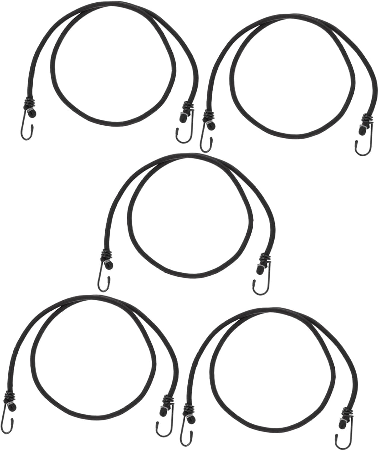 OSALADI 5Pcs Bicycle Luggage Straps Binding Belt Elastic Cord for Luggage Tightening Rope Hook Cycling Accessories