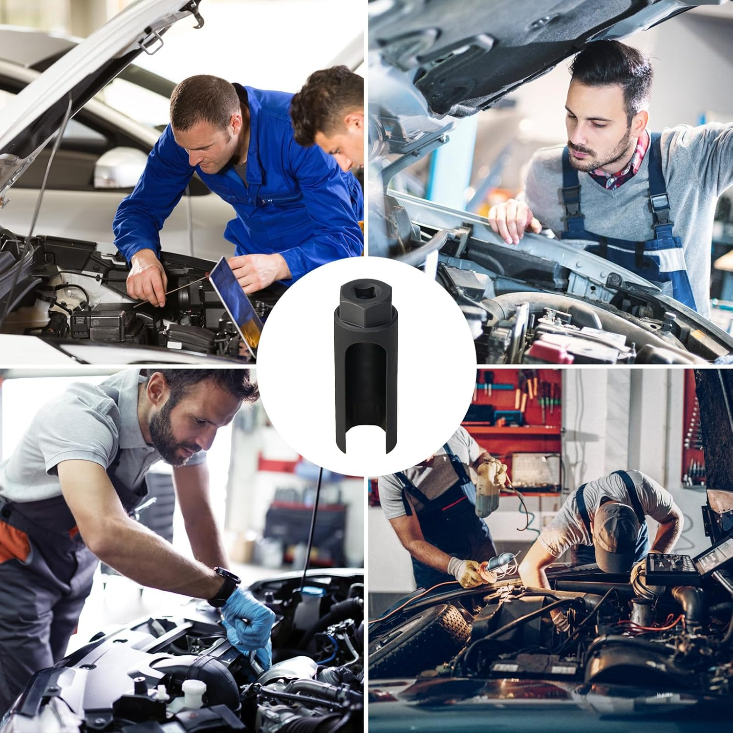 Car Oxygen Sensor Spacer, O2 Sensor Spacer Steel 22Mm - Automative Oxygen Sensor Extender, Anti-Slip O2 Sensor Socket for Removing and Installing Oxygen Sensors on Buniq image number 1