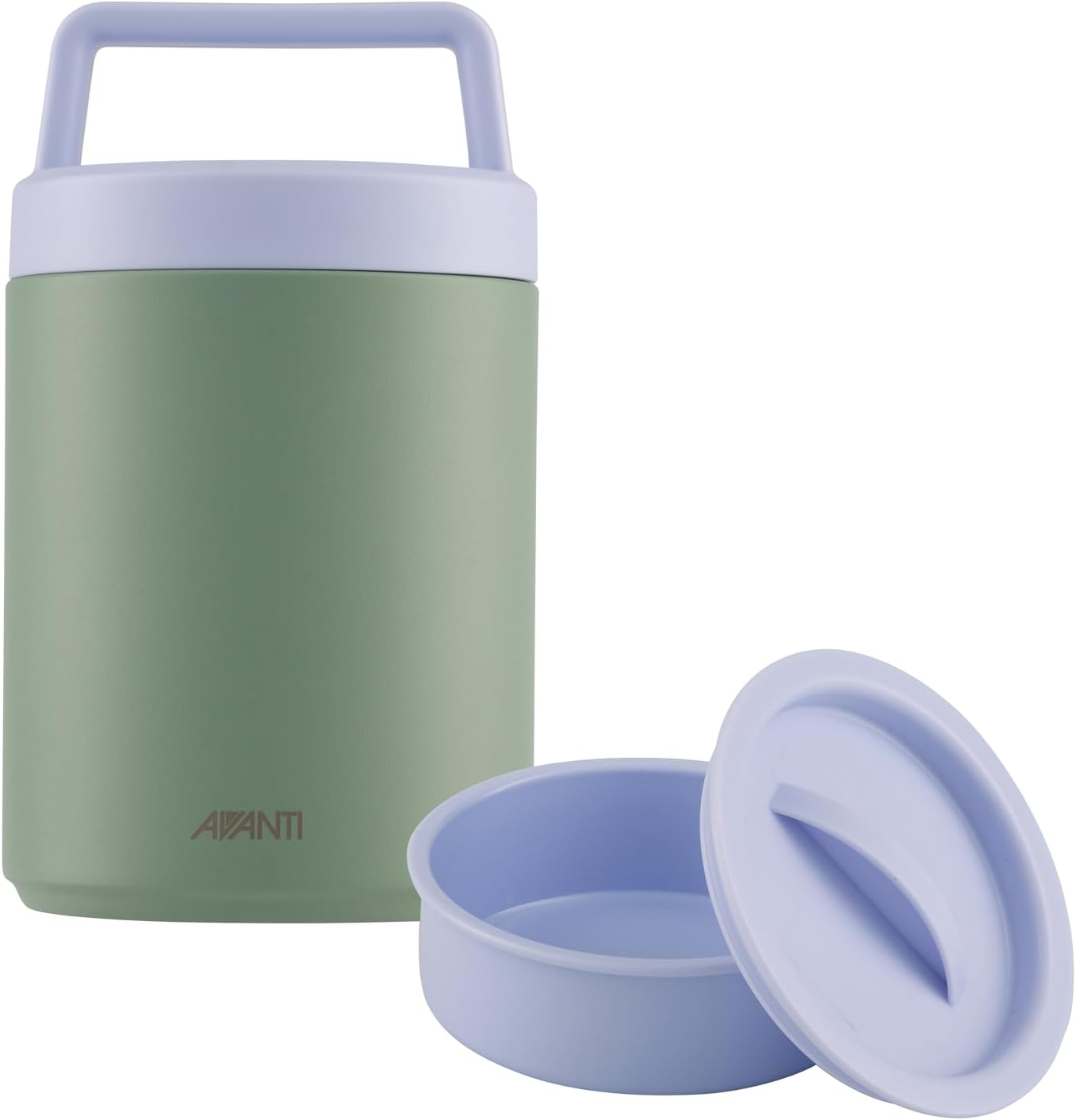 Avanti Insulated Food Jar with Nested Condiments Container and Leakproof Screw Top Lid with Carry Handle, 480Ml, Agave image number 4