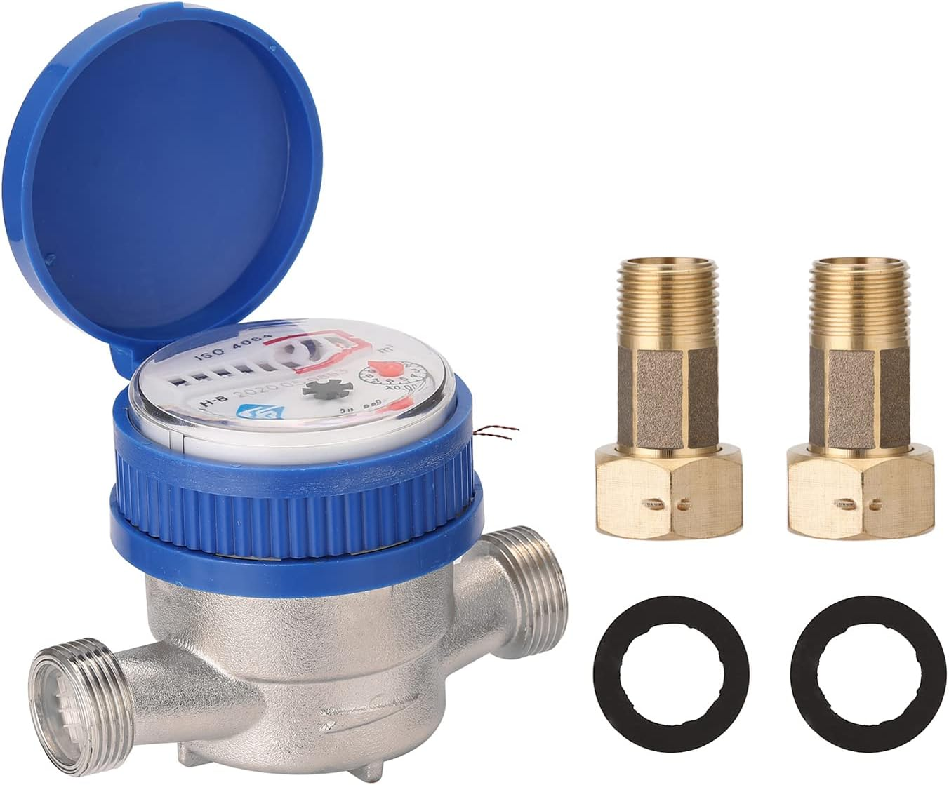 Mingzhe 15Mm 1/2 Inch Intelligent Water Meter Household Mechanical Rotor Type Cold Water Meter Pointer Digital Display Combination Water Meters image number 4