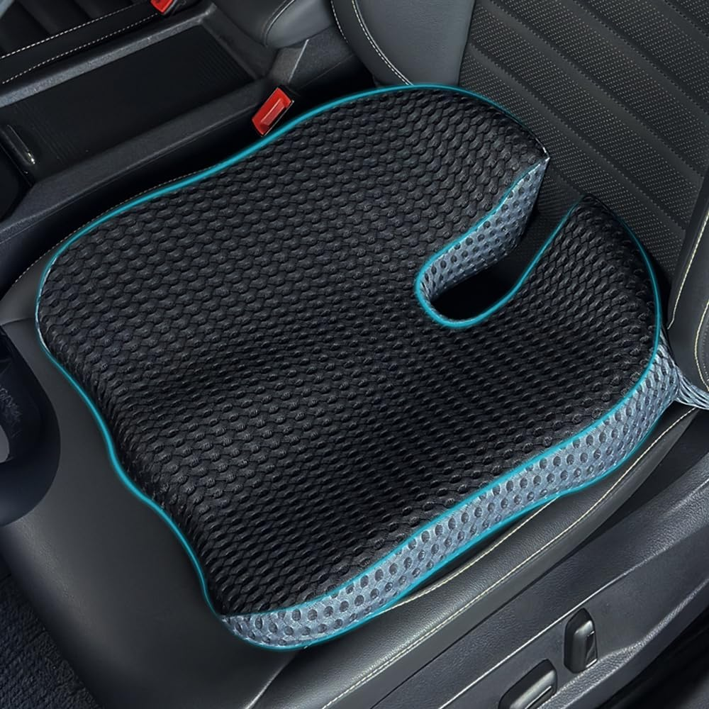 Memory Foam Car Cushion for Driving Seat, Wedge Adult Booster Car Seat Cushion for Driver, Coccyx Pain Tailbone Pressure Relief Office Chair Wheelchair Breathable Support Pad image number 1