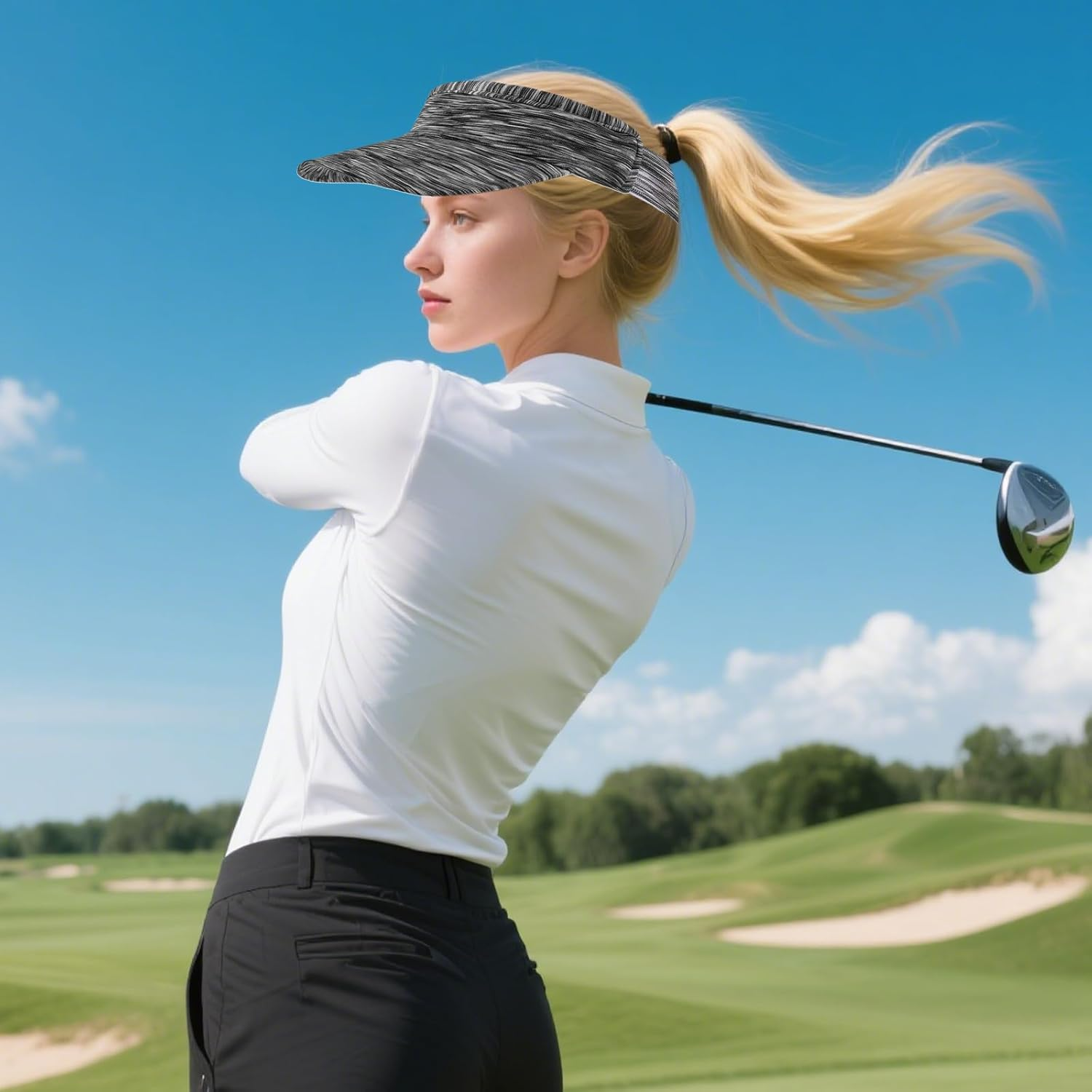 ZXVDZX Sports Sun Hat Elastic Twill Hollow Hat Outdoor Breathable Quick-Drying Men and Women Lightweight Tennis Golf Suitable for Office Workers Outdoor Sports Enthusiasts - Purple image number 2