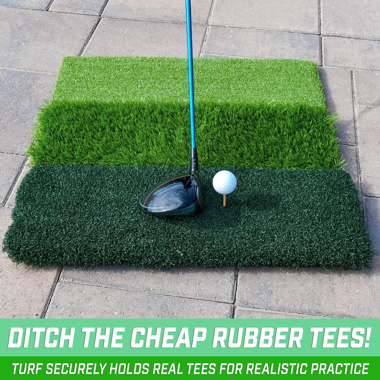 Gosports Hitting Mats Golf-Schlagmatte, Kunstrasenmatte F&uuml;r Indoor/Outdoor, Inklusive 3 Gummi-Tees &ndash; Standard, Pro Oder Elite image number 1