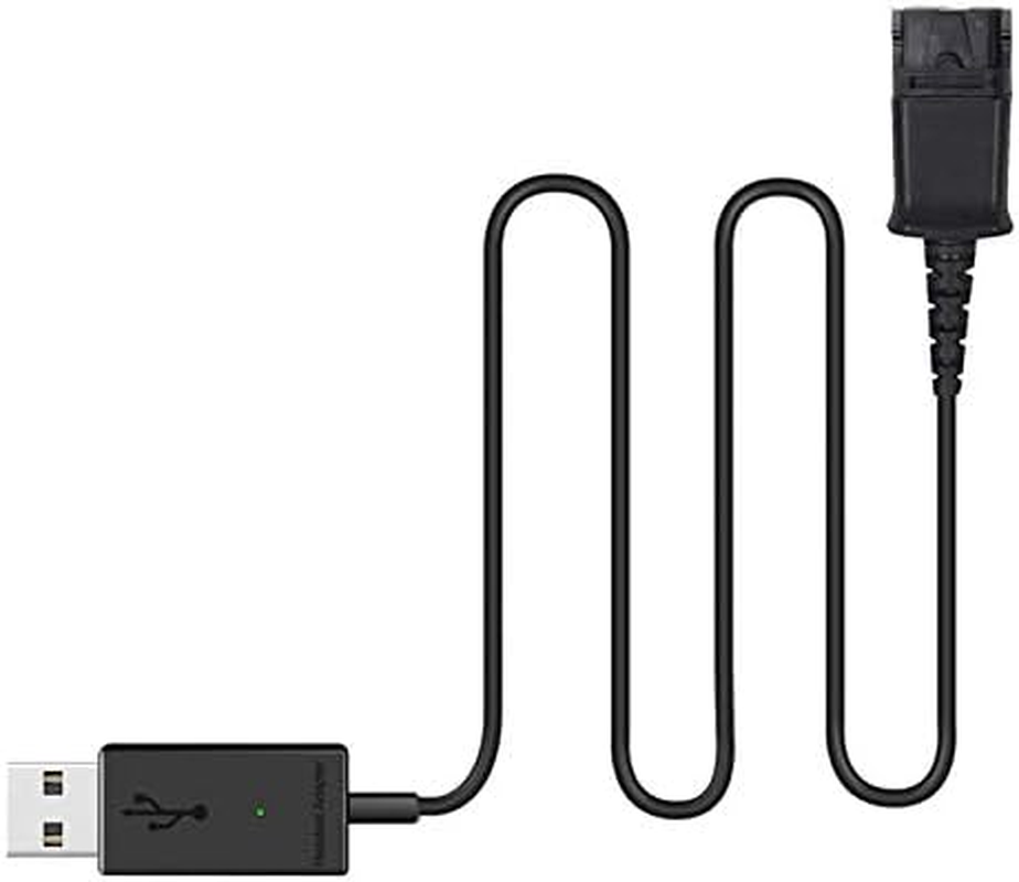 Call Center Office Headset Quick Disconnect QD Cable to USB Plug Adapter Compatible with Plantronics Headset QD Connector Plug to Any Computer Laptop VOIP Softphone