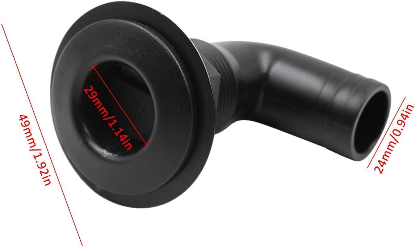 Right Angle Yacht Bilge Drainage Outlet - Marine Sewage Drainage Outlet,Reusable Sewage Drain Outlet Accessory for Tractors Marine Motorhomes Yacht Caravans Kot-Au image number 1