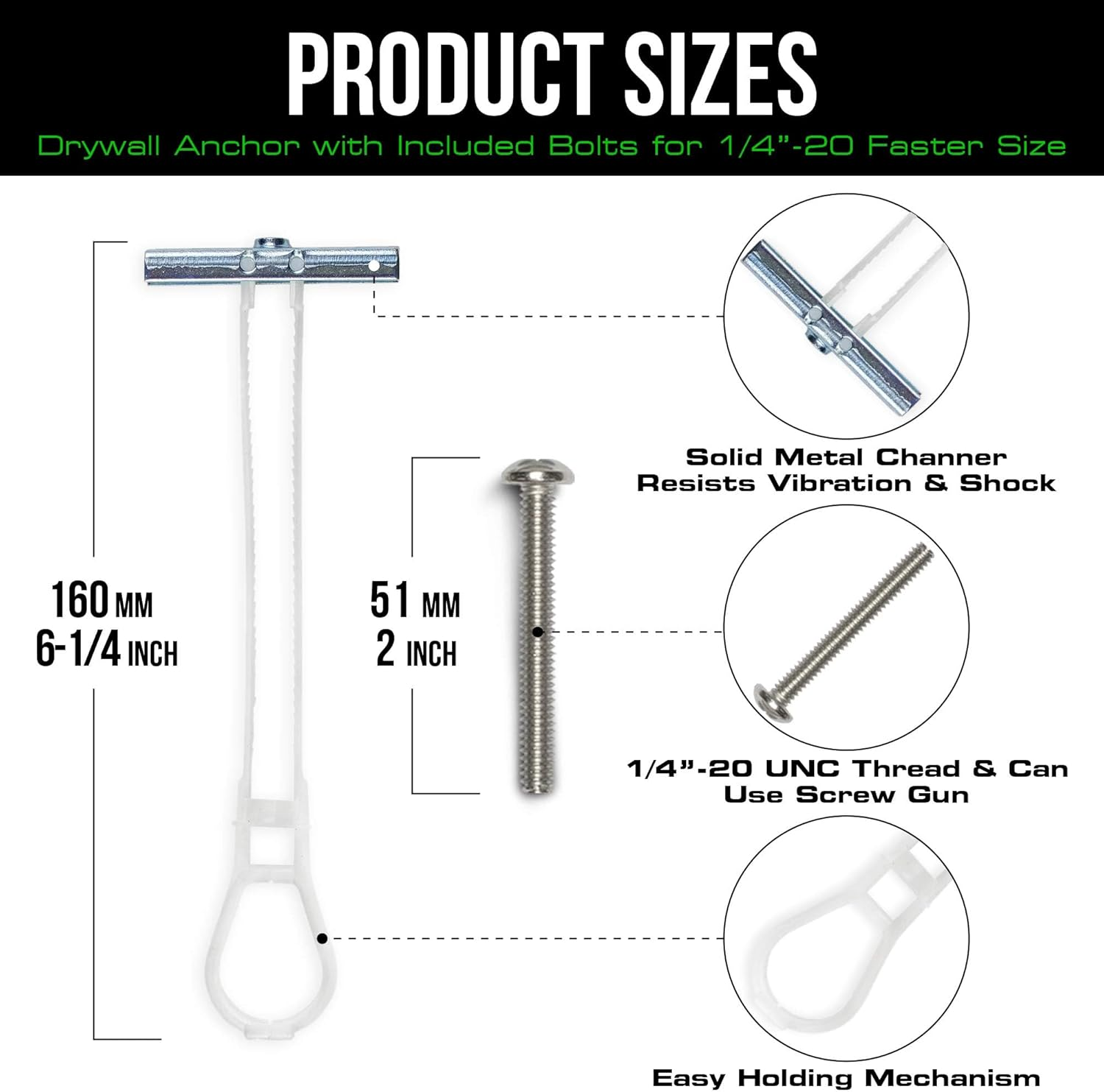Condomounts MSK9010 Steel Stud TV Mounting Kit | Wall Mount VESA Mount Screws, Anchors & Titanium Drill Bit | Heavy Duty TV Mounting Hardware Kit Supports 200Lbs