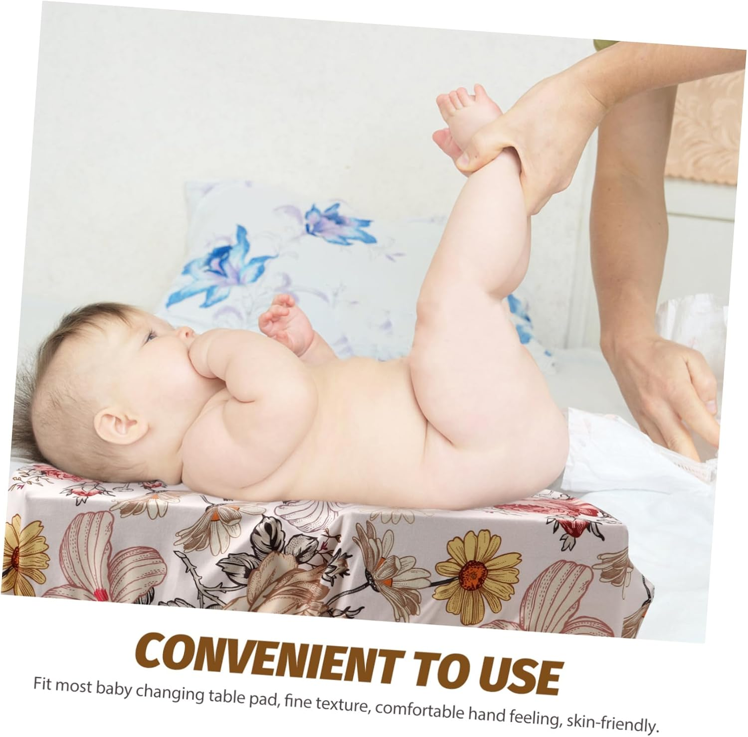 Generic Sheet Changing Table Cover Nappy Wipes Foam Pad Mat Velvet Nappies Decal Dry Small Bin Newborn Pram Kit Basket Decoration Diapers Blended image number 5