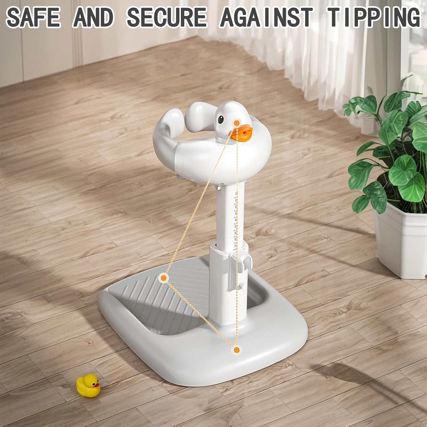 Baby Shower Stand and Baby Shower Standing Support Adjustable Standing Bath Stand with Non-Slip Base and Anti-Pinch Design for 6-36 Month Olds image number 1