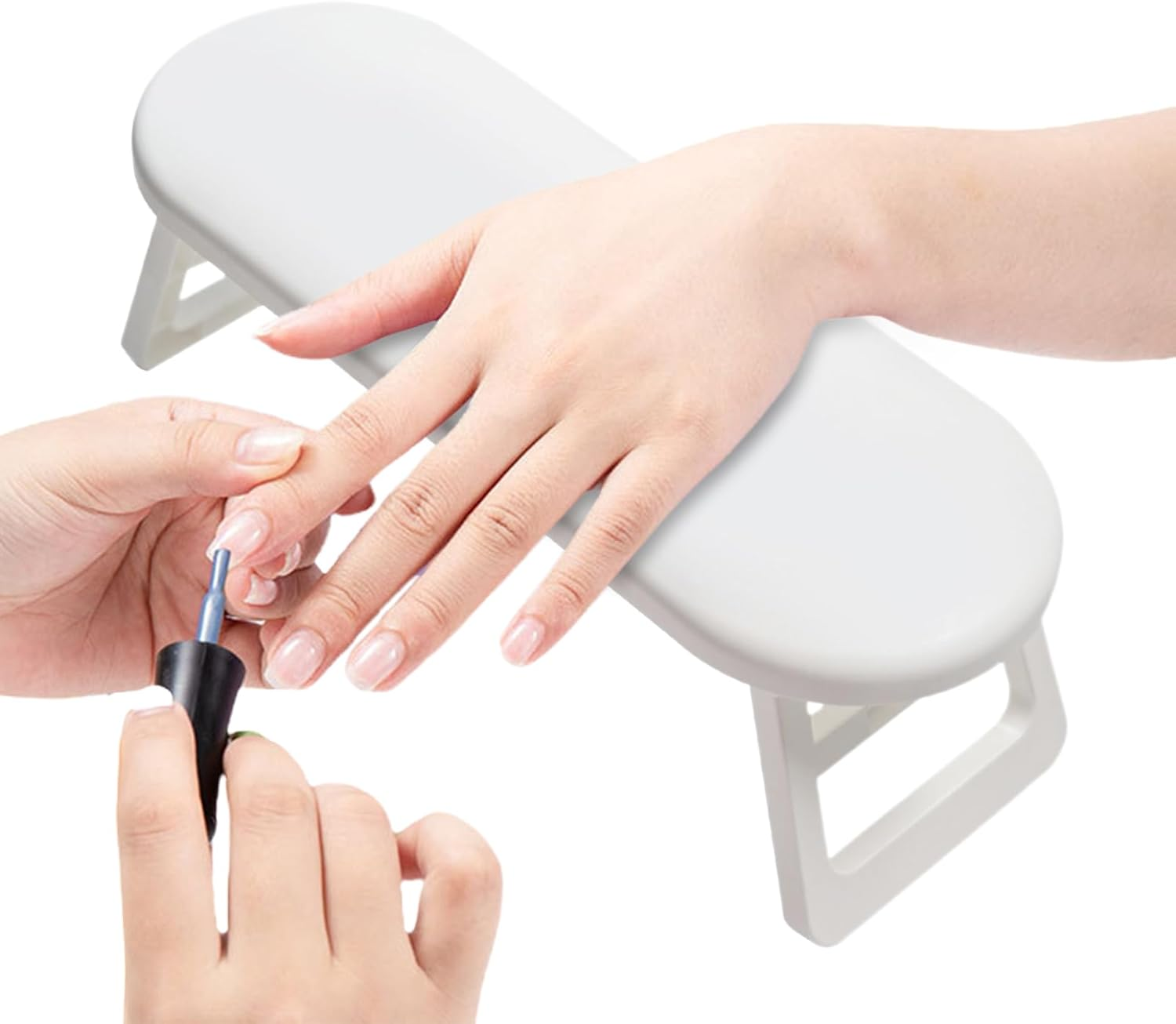 Xvilmaun Nail Arm Rest Foldable, Household Manicure Arm Cushion, Portable Ergonomic Hand Rest for Home Outdoors Salon Work Station Beginners Manicure Pedicure