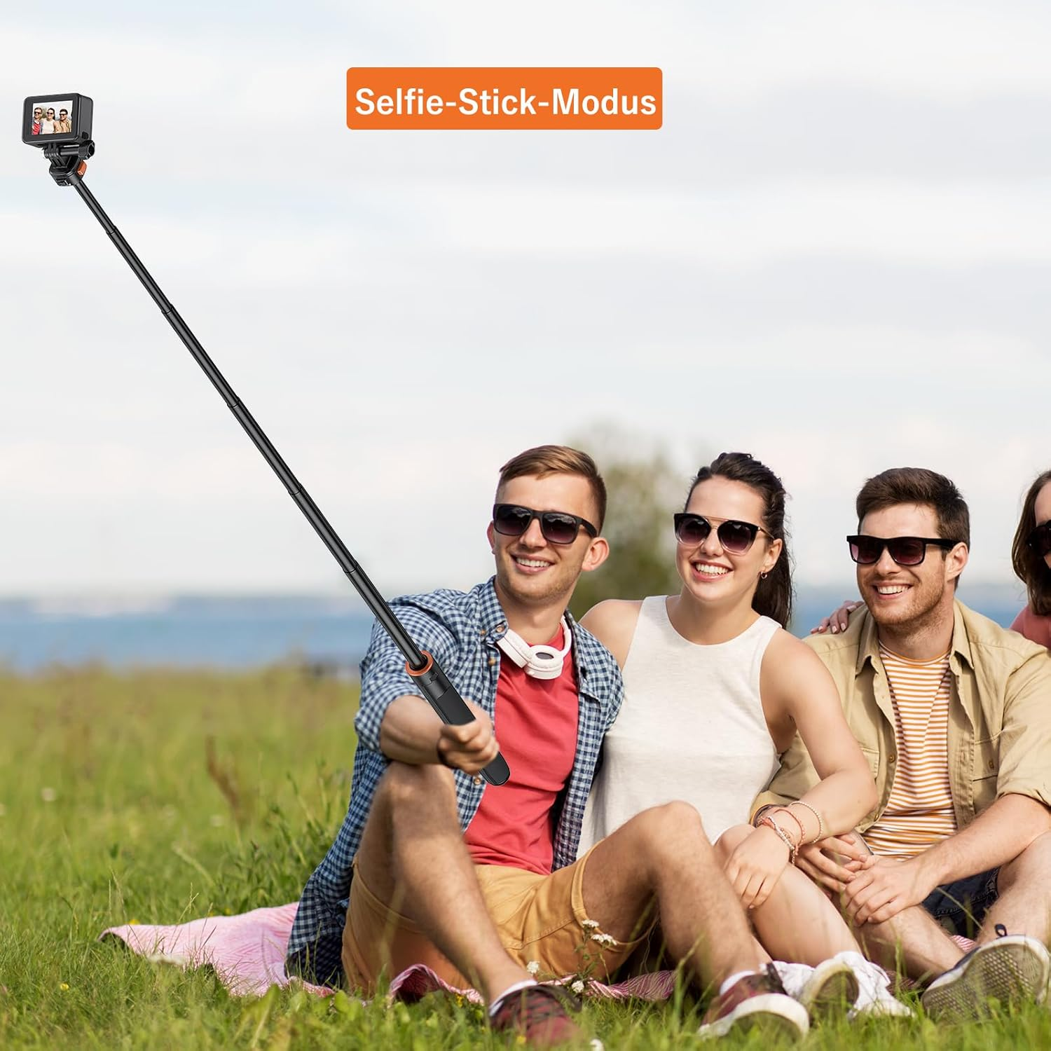 VRIG 160 Cm Tripod for Action Camera, AC-04S Camera Tripod with Magnetic Quick Release Head, Selfie Stick Tripod, Camera Tripod with Go Pro 13/12/11/10/9, DJI Action 5 Pro/ 3/2 and Insta 360 image number 5