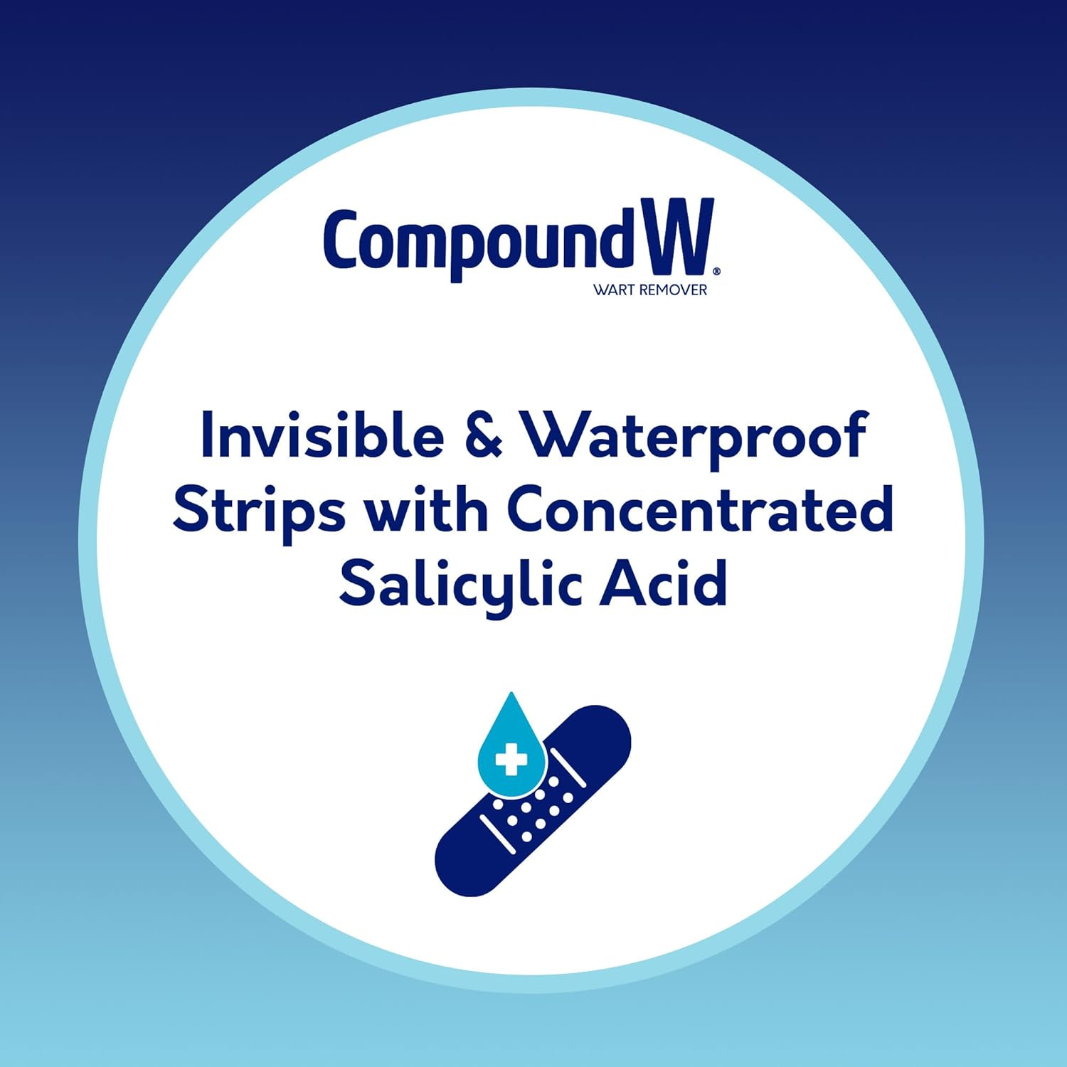 Compound W One Step Invisible Strips Wart Remover Medicated Strips, 14 Count image number 1