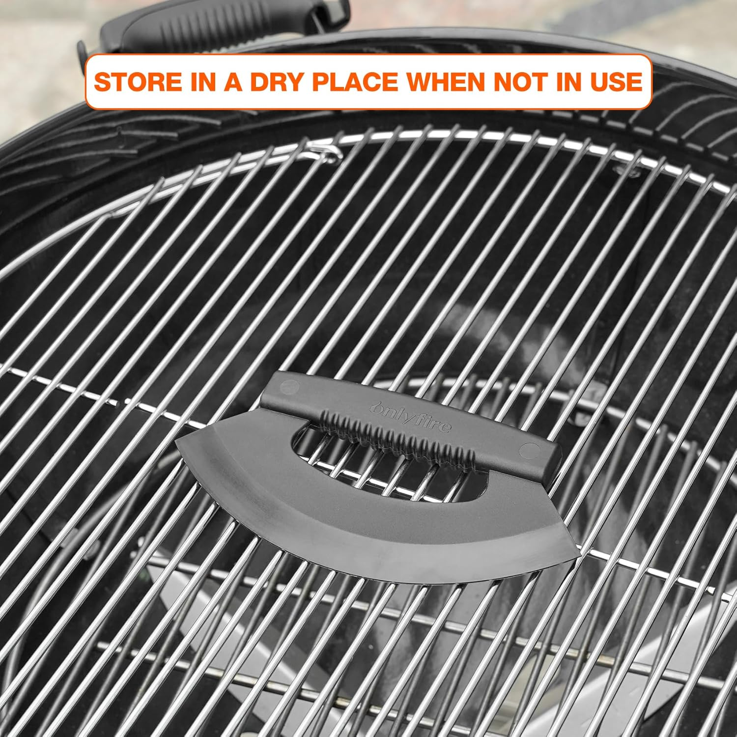 Onlyfire Kettle Grill Scraper, High Performance Professional Grill Scraper, BBQ Grill Accessories for Weber Kettle Grill 57 Cm 47 Cm and Other Similar Charcoal Grills image number 2