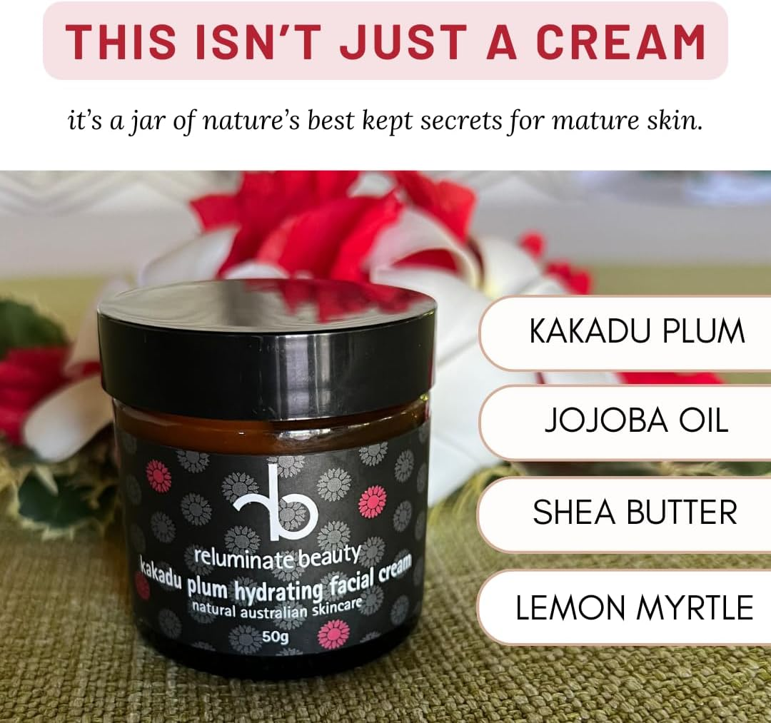 Kakadu Plum Hydrating Face Cream | for Dry Dehydrated Dull Skin | Australian Made | Vegan Cruelty Free Nut Natural image number 6