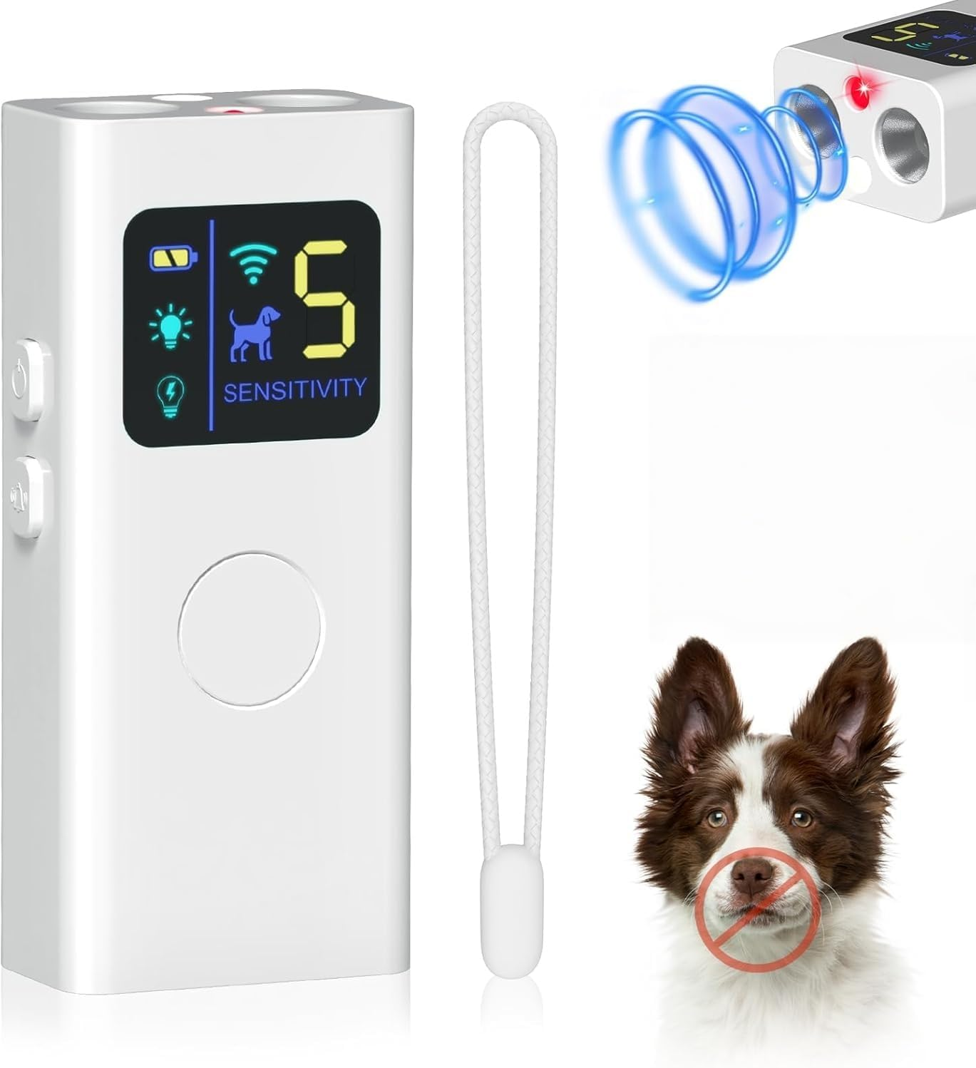 Anti Barking Device for Dogs, Multi-Functional Dog Bark Deterrent Devices up to 30 Ft Effective Control Range, 3 Modes & LED Light Ultrasonic Dog Trainer, Safe for Human & Dogs image number 3