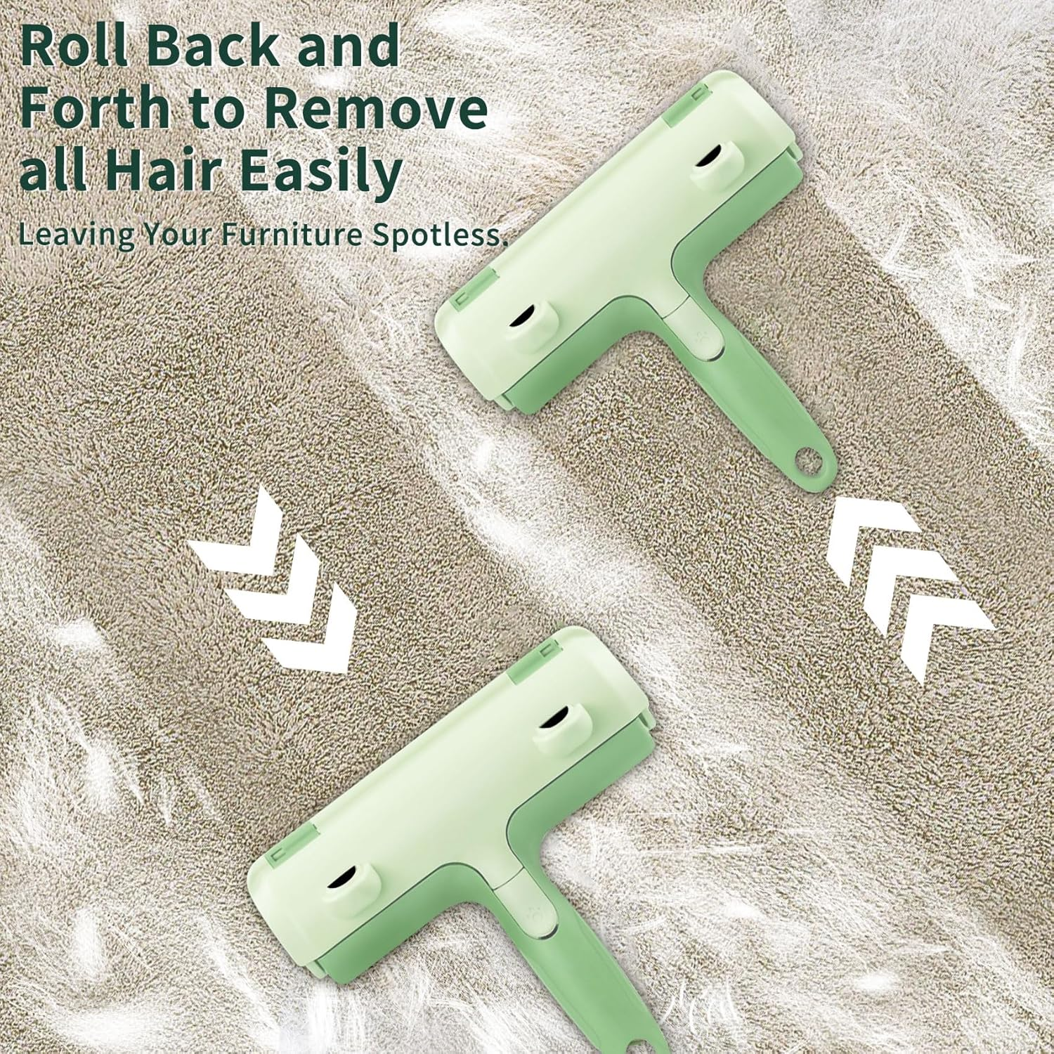 Pet Hair Remover Roller, Self-Cleaning Lint Roller - Dog & Cat Fur Remover for Sofa, Bed, Carpet, Furniture, Car Seat and More image number 3