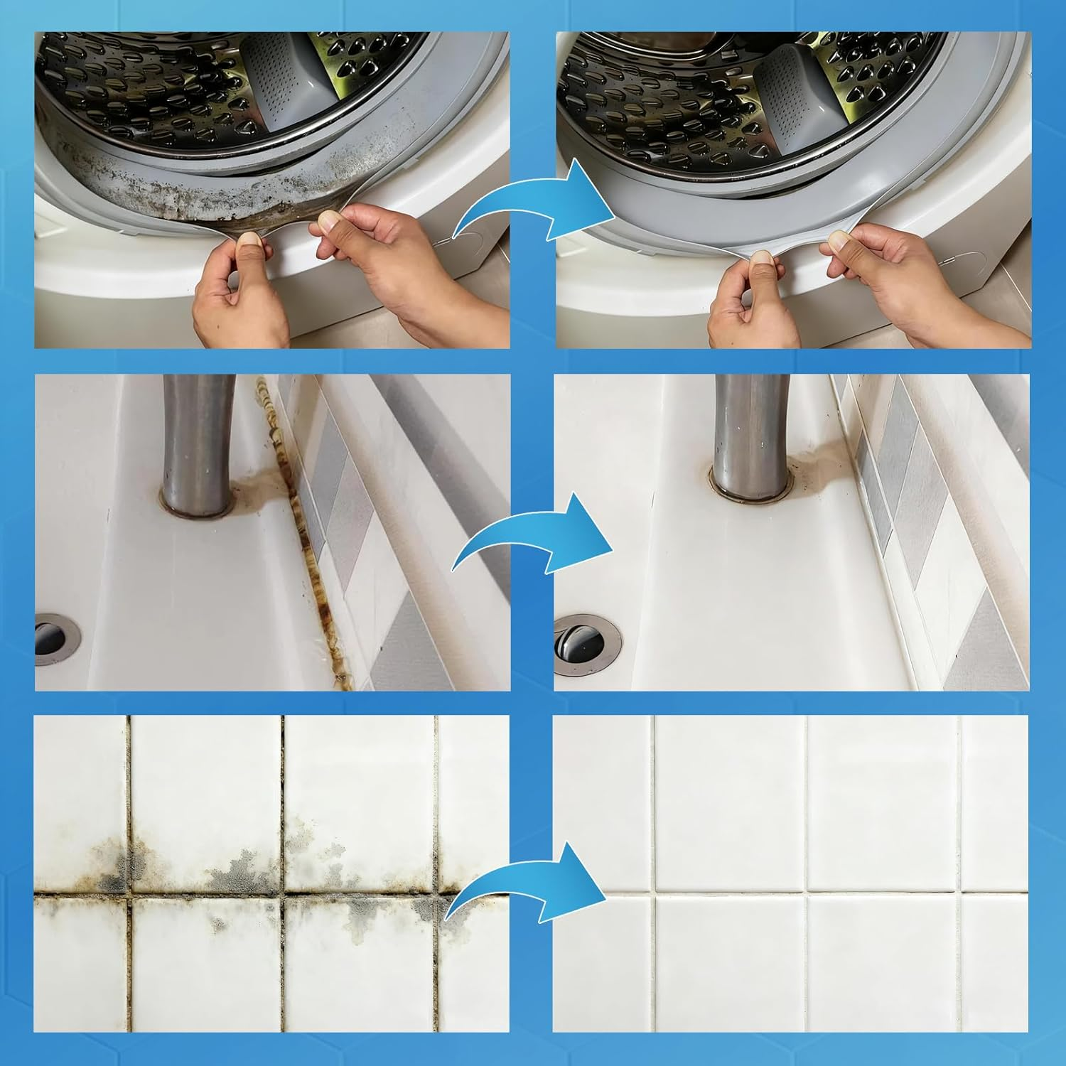 Yeather 300G (2X150G) Mould Remover Gel - Home Mold & Mildew Stain Remover Gel for Washing Machine Seals, Refrigerator Strips, Tile Gaps, Kitchen, Showers, Household & Cleaning image number 4