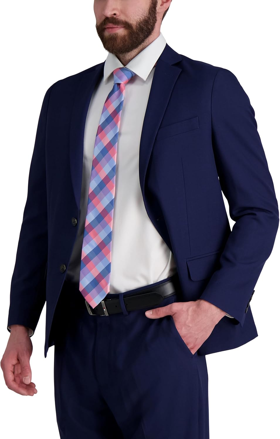 Tommy Hilfiger Men'S Buffalo Tartan Tie, Pink, One Size image number 1