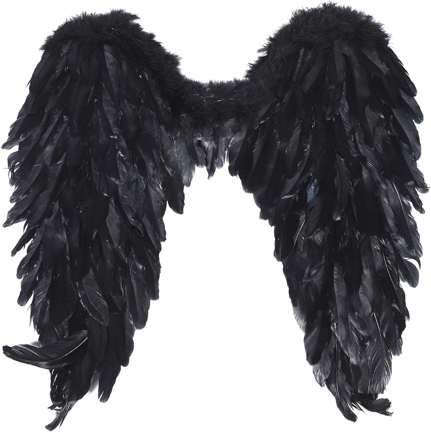 WRITWAA Black Angel Wing Costume for Kids, Perfect for Christmas Party, Stage Performance, and Halloween Dress-Up image number 6