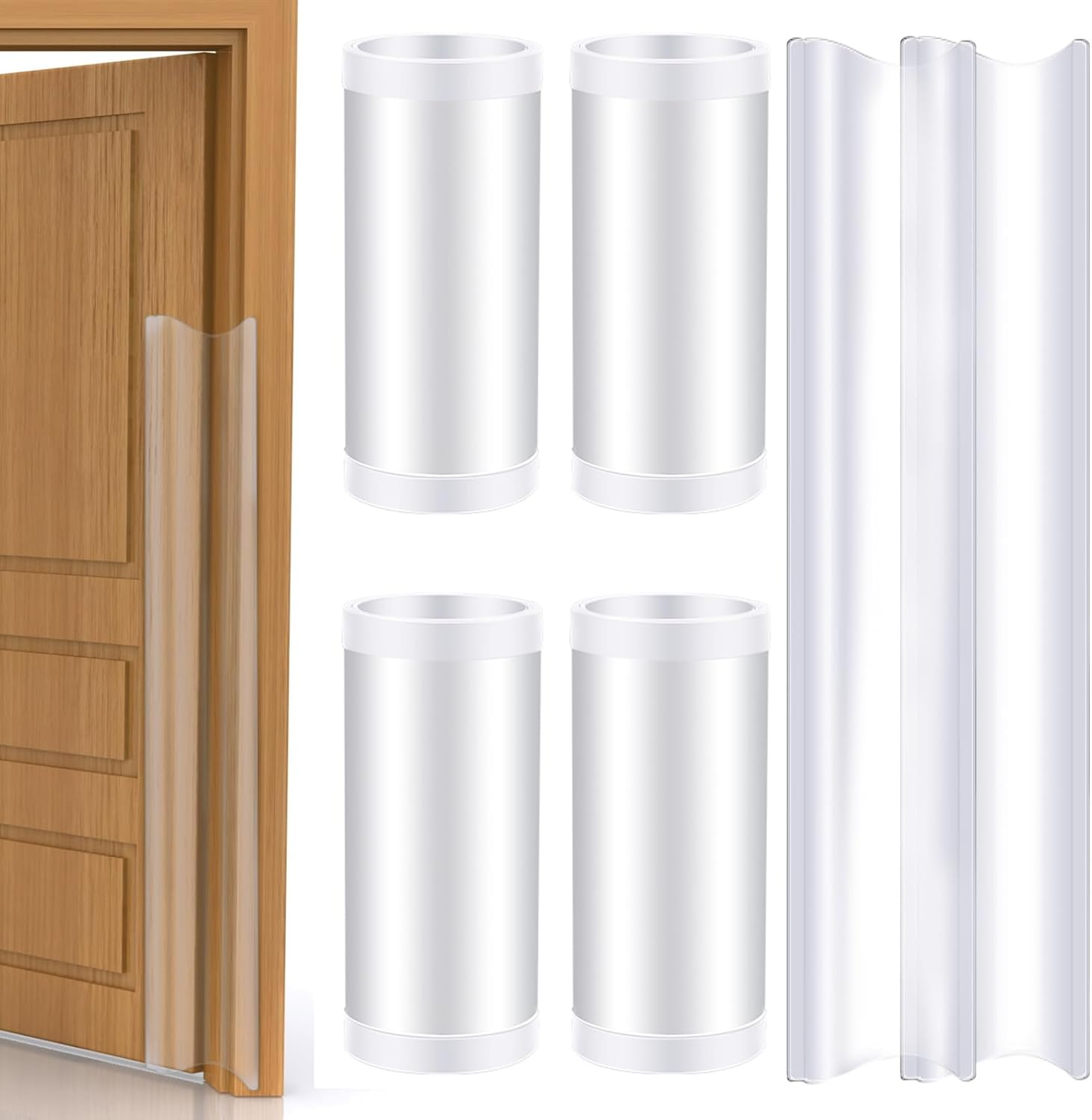 6 Pcs Door Pinch Guard Baby Proofing Jam Shield Door Finger Pinch Guard 47.2 X 7 Inch Hinge Cover Protectors for 90 and 180 Degree Gates Kids Pets Safety image number 6