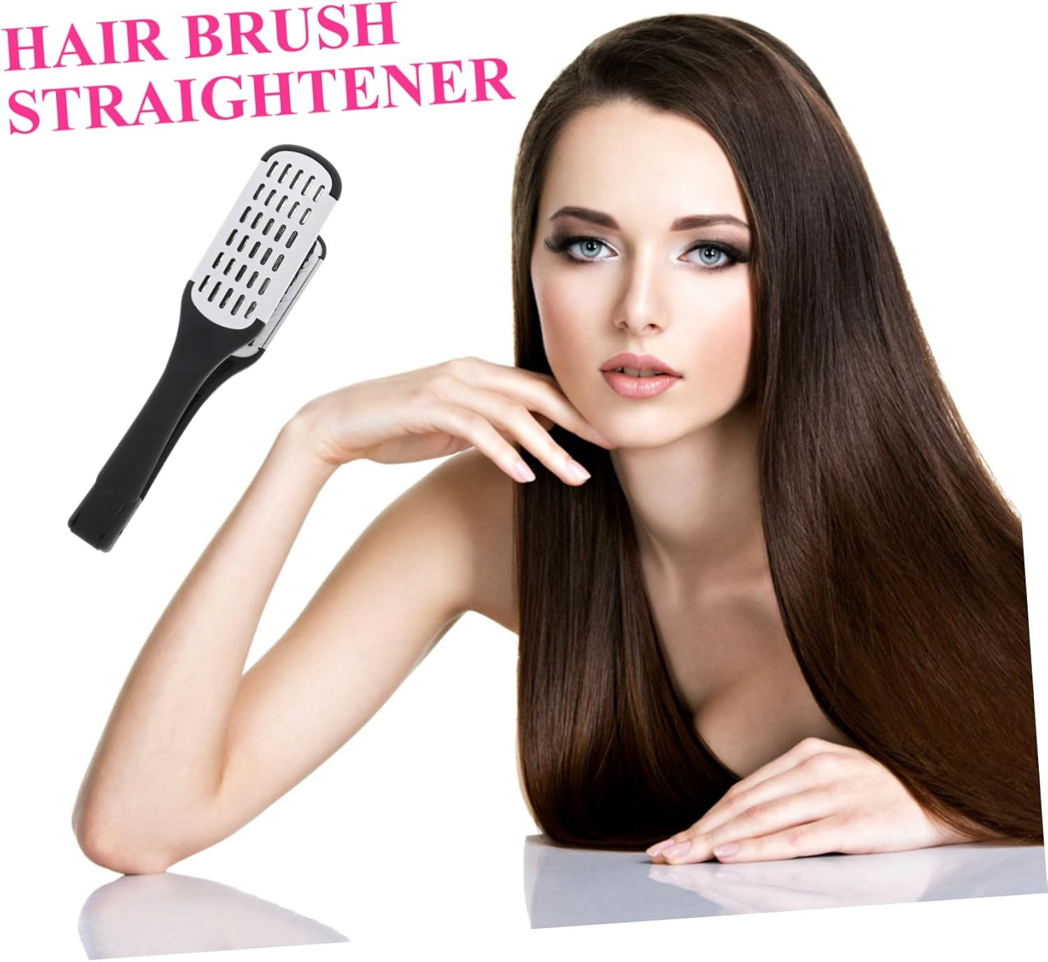 Anneome Bristle Comb Combs for Barbers Smoothing Straightening Brush Clamp Hair Brush Straightener