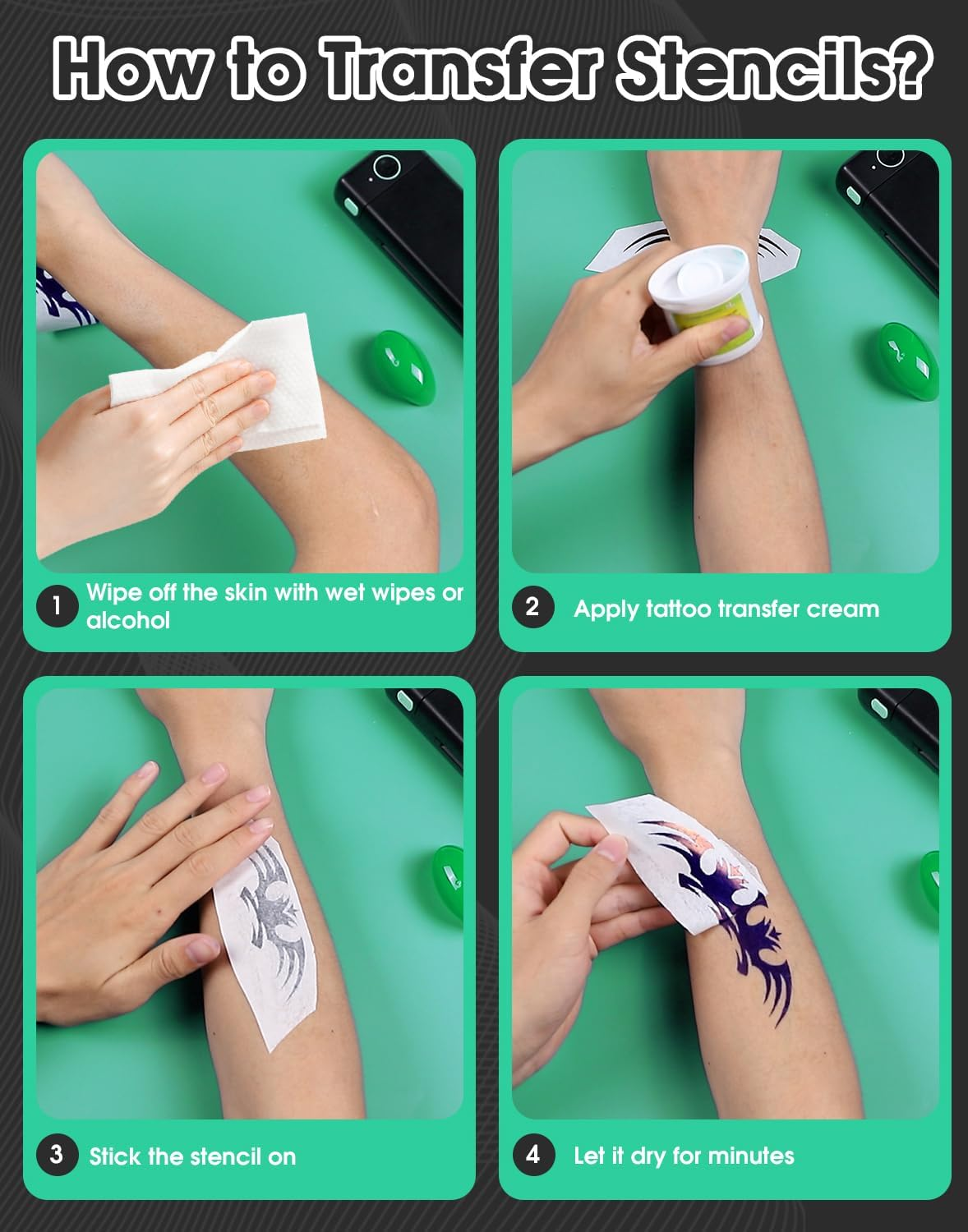 Phomemo M08F Wireless Tattoo Transfer Stencil Printer, Thermal Tattoo Machine with 10Pcs Free Transfer Paper, Tattoo Printer Set for Tattoo Artists & Beginners, Compatible with Smartphone & Pc image number 4