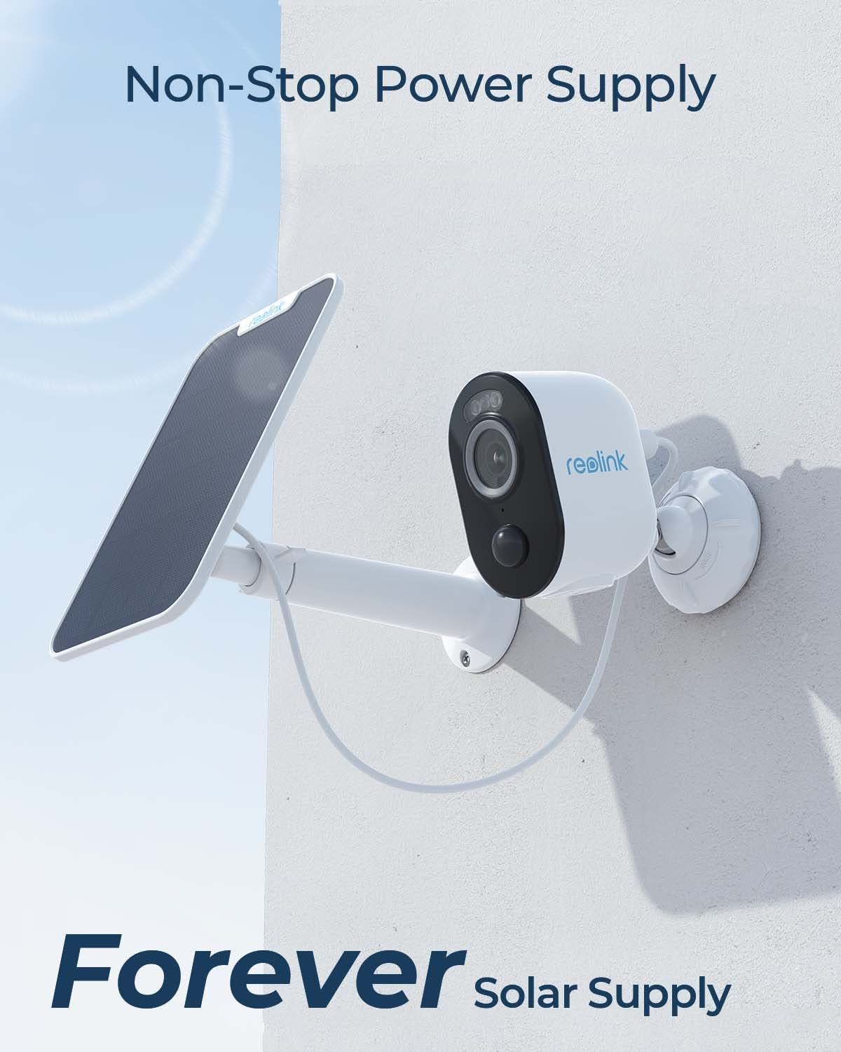 Reolink Spotlight Battery/Solar Powered Wireless Security Camera, 2.4/5Ghz Dual-Band Wifi, 5MP Color Night Vision, Human/Vehicle/Pet Smart Detection, Argus 3 Pro with Solar Panel image number 4