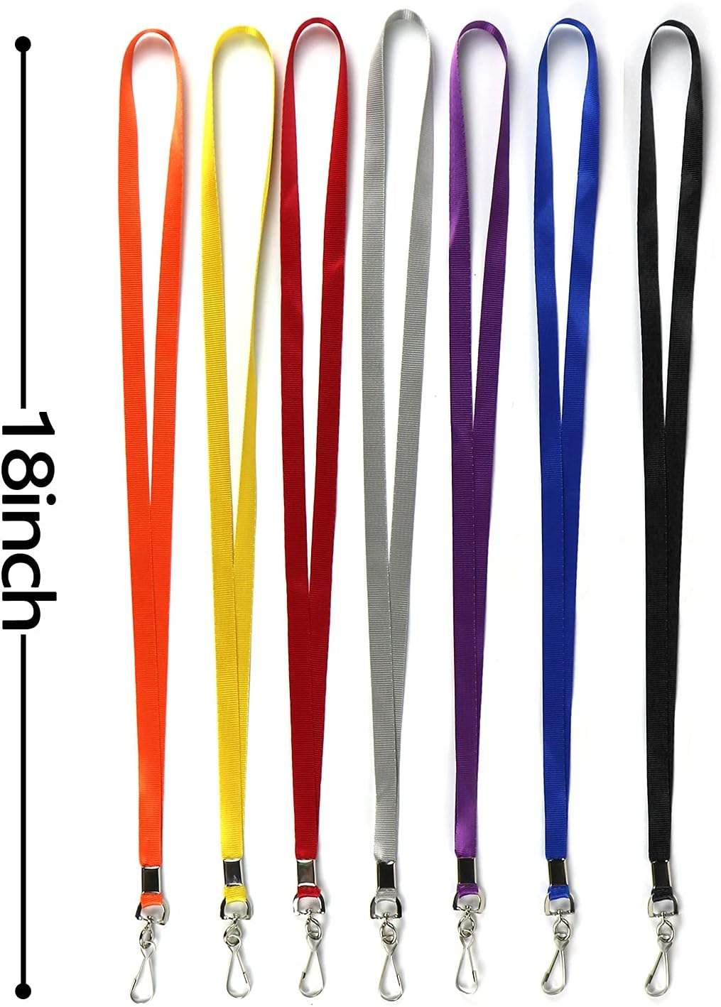 Lanyard 50 Pieces Flat Bulk Lanyards for ID Badges Comfortable Neck Straps Cruise Lanyard Swivel J-Hook Clips Badge Lanyards - Green image number 3