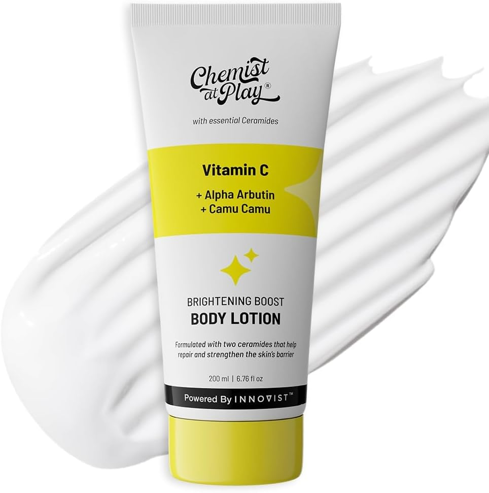 Chemist at Play Brightening Body Lotion with Ceramides | Alpha Arbutin, Camu Camu & Vitamin C | All Skin Types | for Bright, Moisturized & Glowing Skin | 200 Ml image number 5