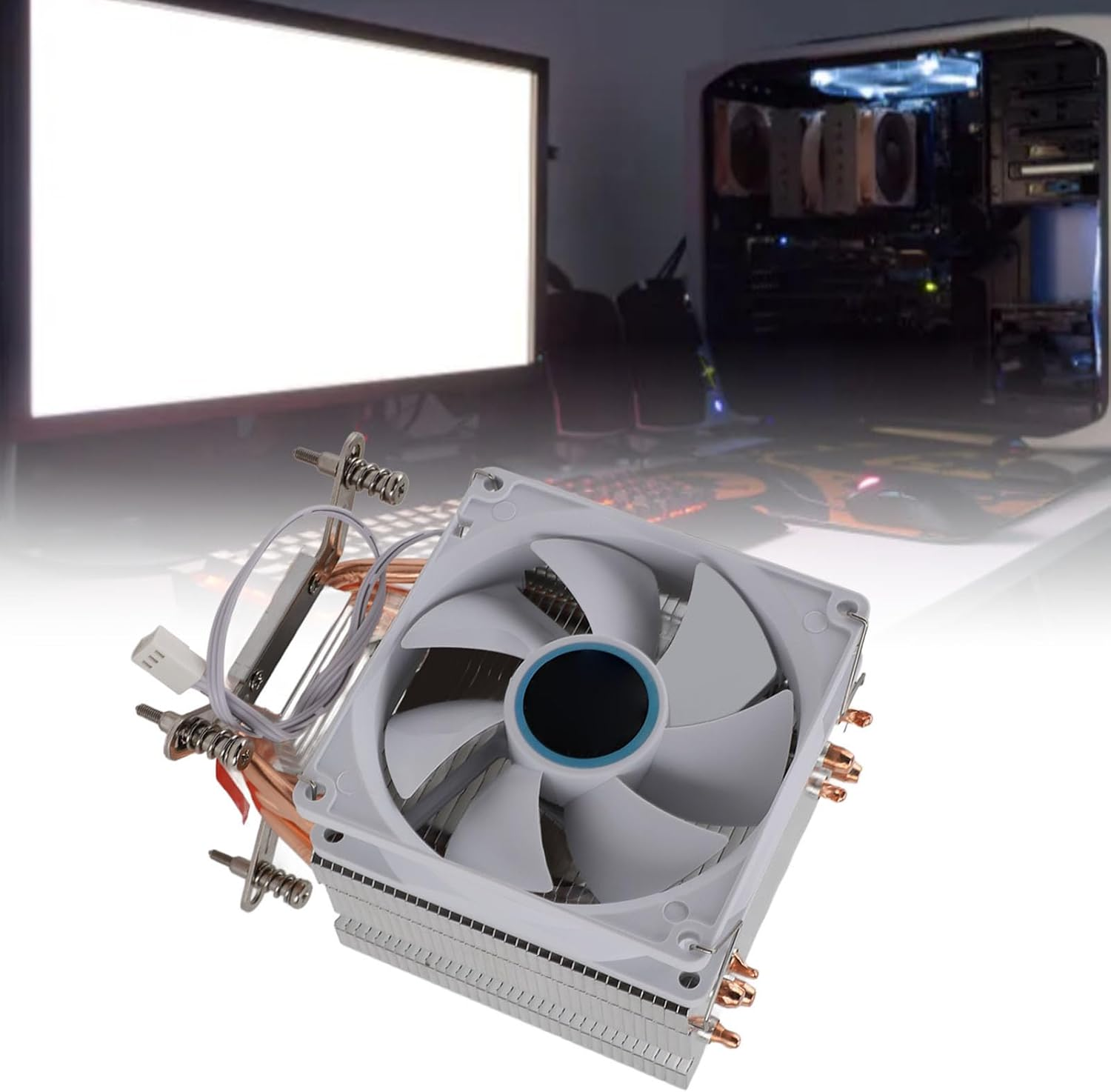 9CM CPU Cooler 4 Copper Heat Pipes Hydraulic PC CPU Cooling Fans for LGA 775 1150 1151 1155 1156 1200 1700 1356 1366 Perforated 2011 Motherboards image number 3