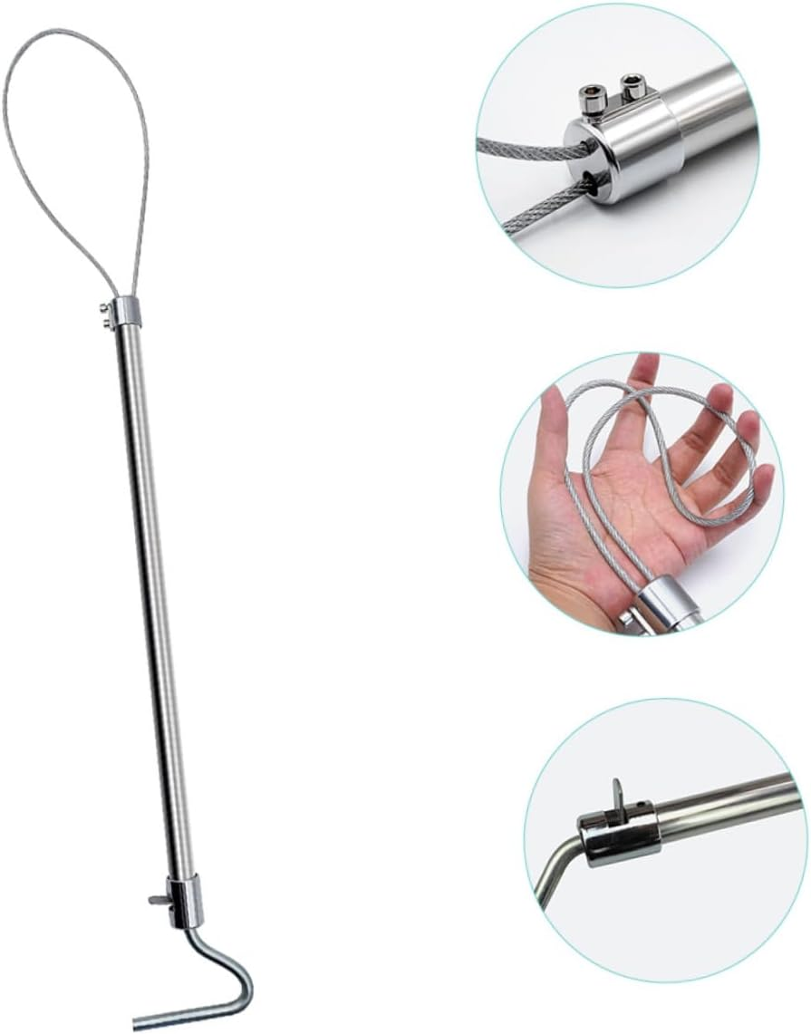 Balacoo Professional Stainless Steel Pig Catcher Pole Portable Farm Catch Supply Ergonomic Lightweight Pig Holder Tool for Safe Animal Handling image number 5