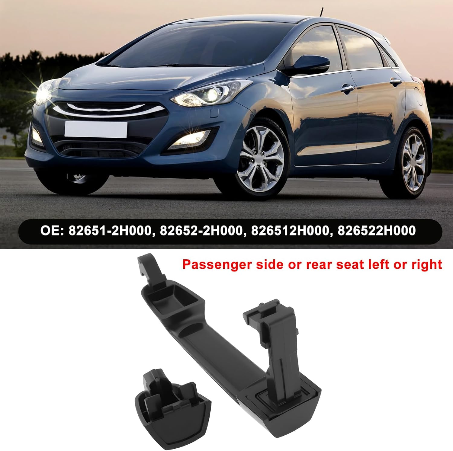 Rear Left or Right/Passenger Side Exterior Door Handle 82651-2H000 Compatible with Hyundai I30 Compatible with Kia Ceed 2006-2012 image number 4