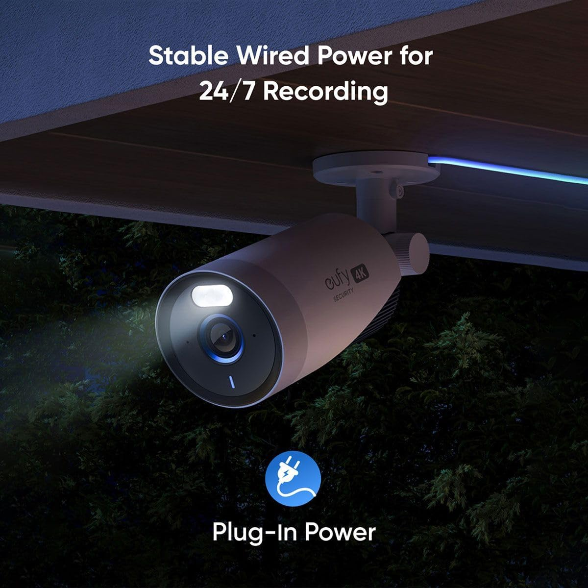 Eufy Security Eufycam E330 Add-On Camera - 4K Outdoor Smart Home Surveillance with Night Vision & Cross-Camera Tracking - Plug-In 24/7 Recording, Wi-Fi, Requires Homebase 3, Expandable Storage image number 4