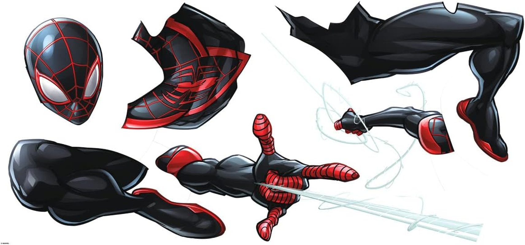 Roommates Marvel Spider-Man Miles Morales Giant Peel and Stick Wall Decals by Roommates, RMK3921GM