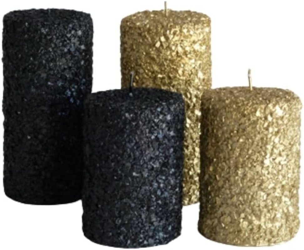 Shisei 107125 Fleck Candle Pillar, Large, Interior Light, Gold, Diameter 2.8 X Height 5.9 Inches (7 X 15 Cm) image number 3