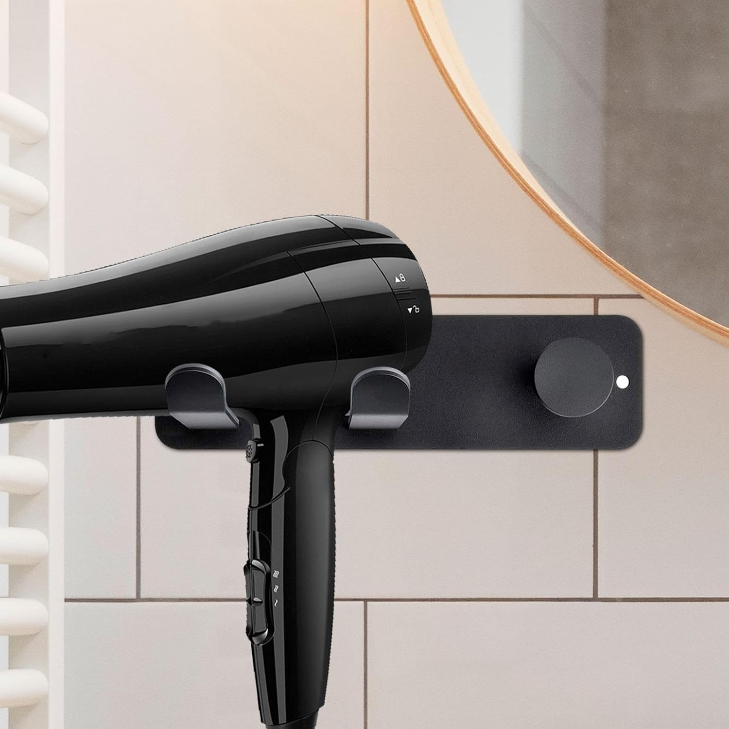 Hair Dryer Holder Wall Mount Hair Dryer Hook for Bedroom Bathroom Home Decor image number 2