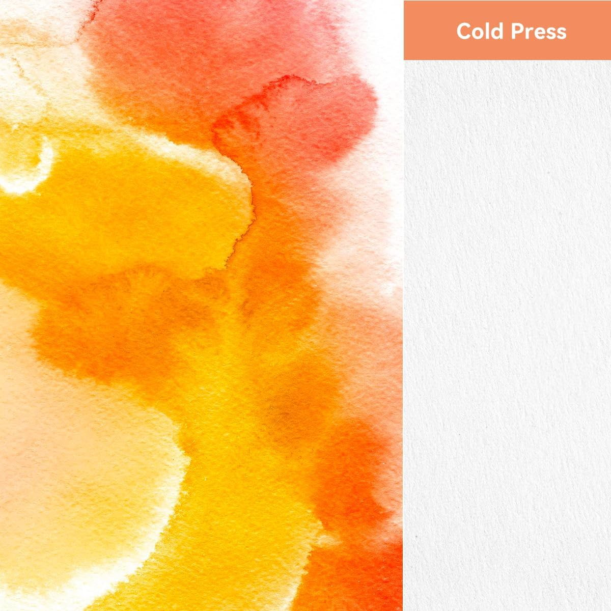 Lightwish Square Watercolor Journal, 100% Cotton Cold Press Watercolor Paper Sketchbook 7.48&rdquo;X 7.48&rdquo;, 20 Sheets (140Lb/300Gsm), Acid-Free for Watercolors, Gouache, Acrylics image number 3